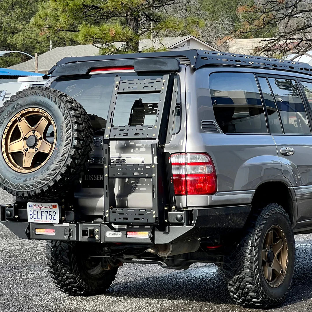 Dissent Off Road Ladder Swing Out for Jeep Wrangler JK & JL - Heavy Duty Modular Rear Bumper Accessory for Off-Roading & Overlanding Adventures
