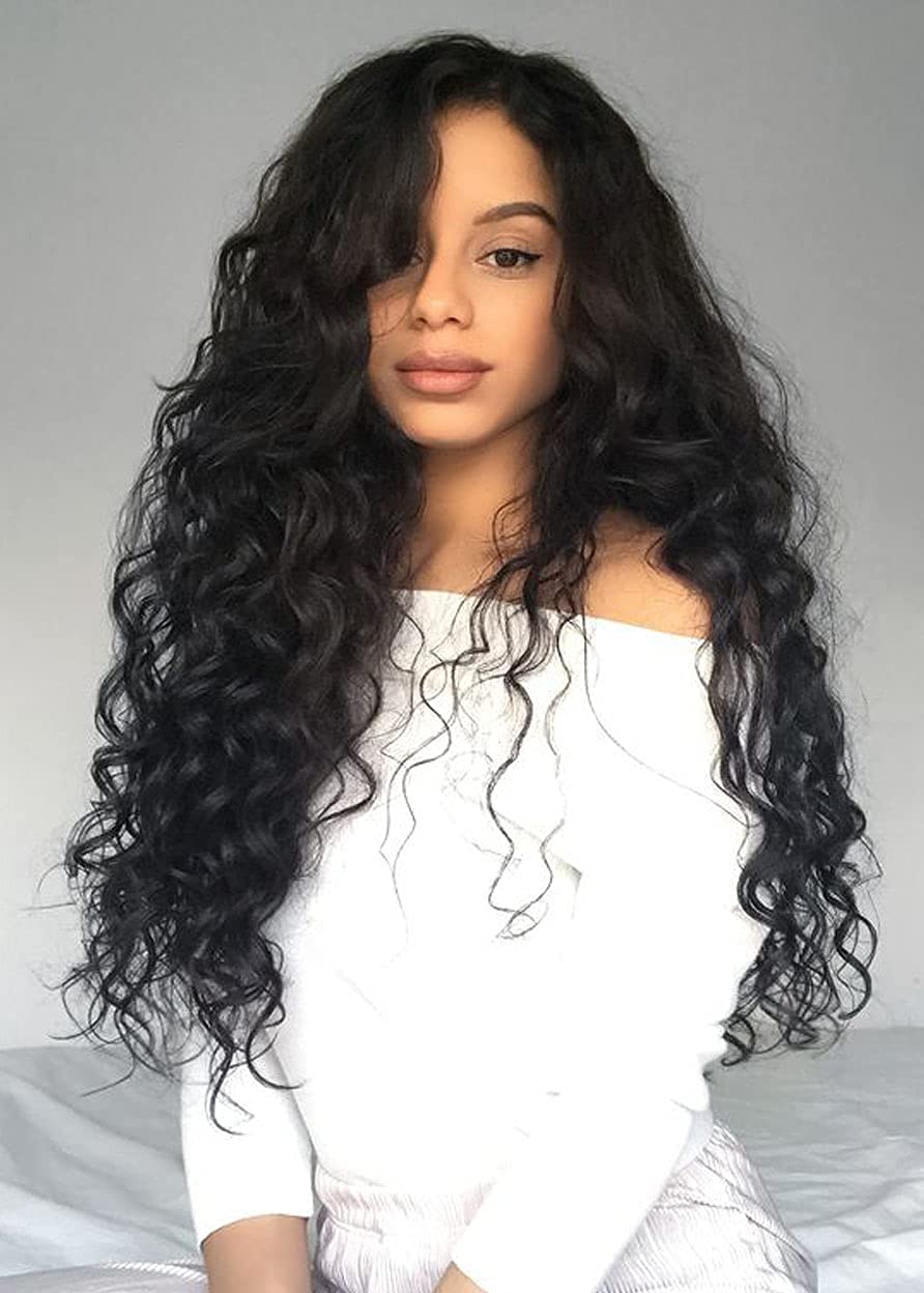 180% Density HD Transparent Lace Front Wig | Brazilian Remy Human Hair | 13x6 Deep Part Glueless Body Wave Wig for Black Women | Natural Color Human Hair Wigs | Perfect for Daily Wear, Cosplay & Special Occasions