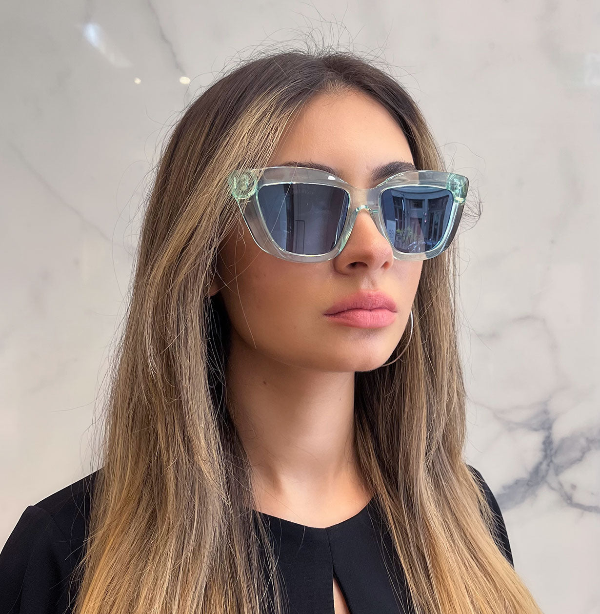 GOD THIRTY THREE Polarized Sunglasses for Men & Women - Mint Green Lens UV Protection - Perfect for Driving, Beach & Outdoor Activities