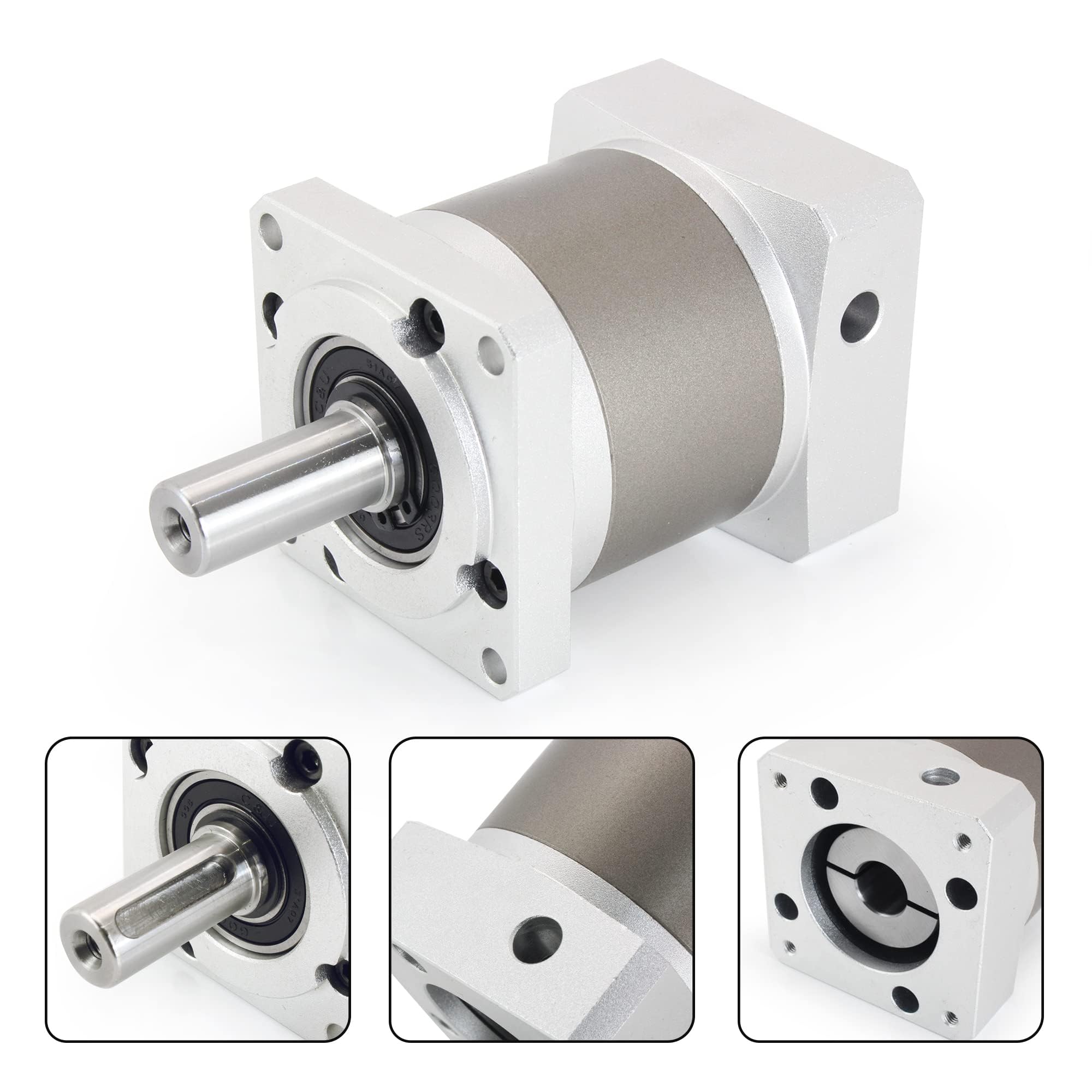 CNCTOPBAOS Nema23 Stepper Motor Planetary Gearbox Speed Reducer 7 Arc-Min for 8mm Shaft 57mm Motor 3000RPM Gear Ratio 50:1 IP65 - Perfect for CNC Router, Benchtop Lathe Machine, 3D Printer & Industrial Automation (50:1)