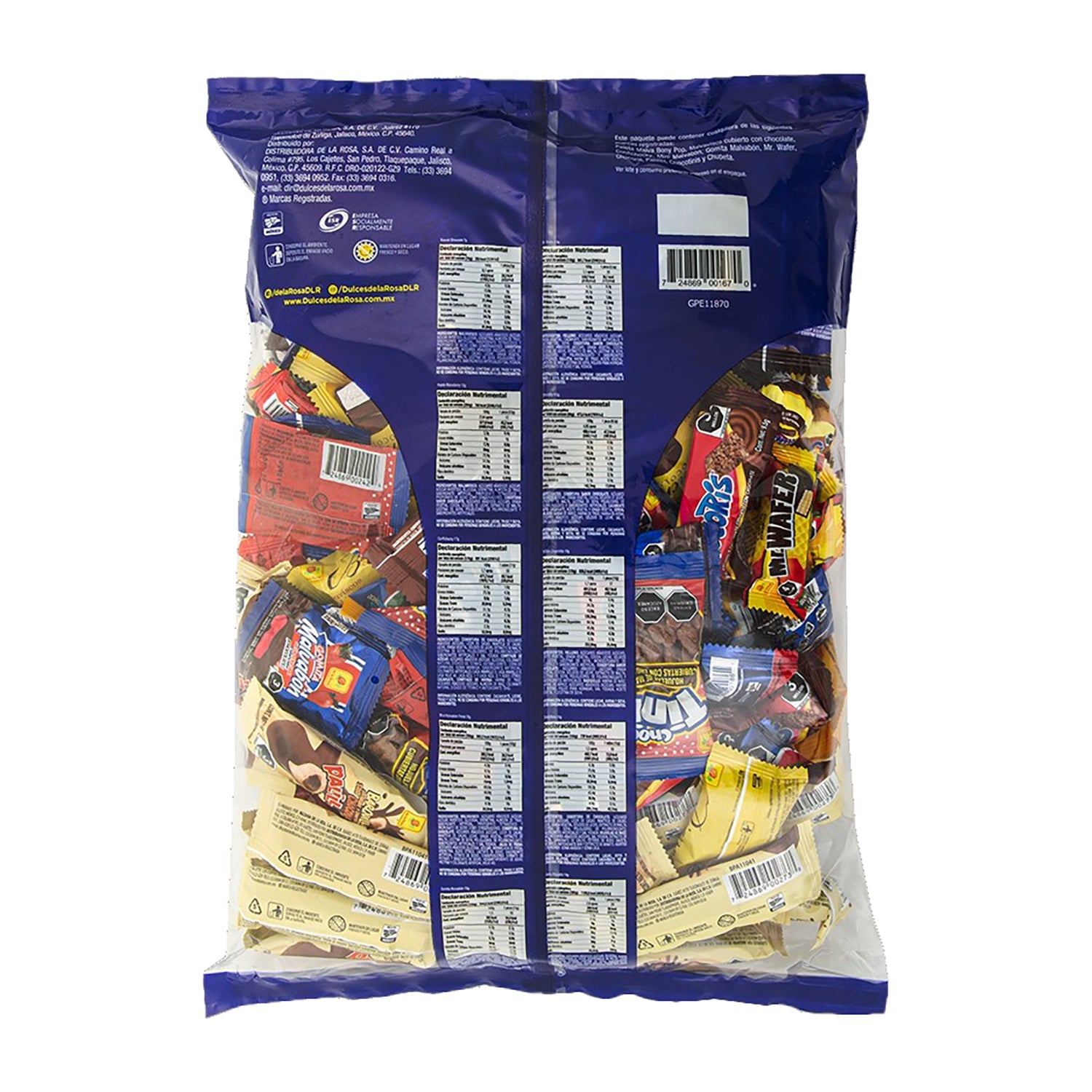 De La Rosa Pinata Mix Chocolate - 3.3lb Bulk Bag of Mexican Candy for Parties, Birthdays & Celebrations | Sweet Candy Filler for Pinatas, Gift Baskets & Dessert Tables