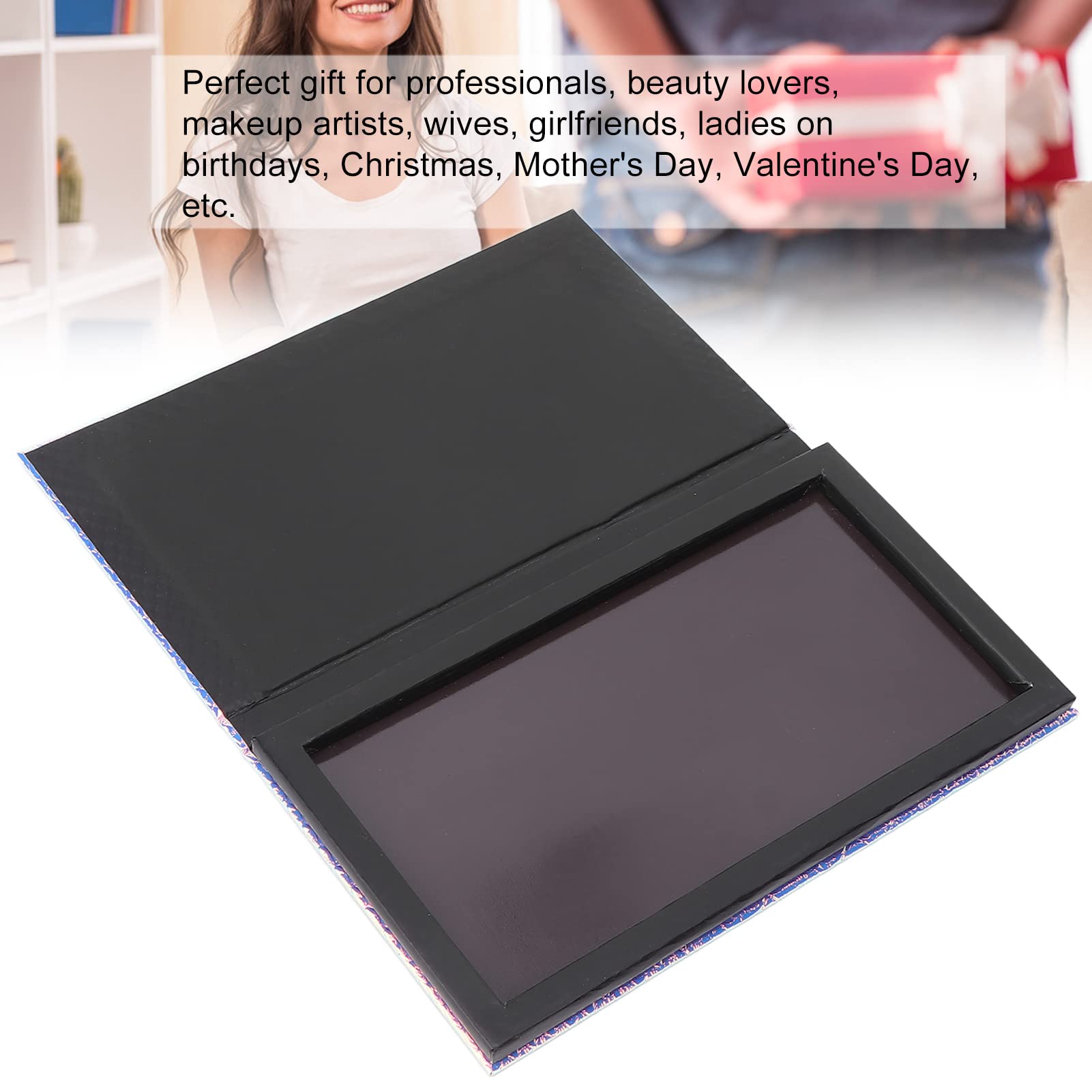 Magnetic Makeup Palette - Portable Eyeshadow & Blush Storage Box with Gradient Design for DIY Cosmetics Organization | Perfect for Travel, Home Vanity & Professional Makeup Artists