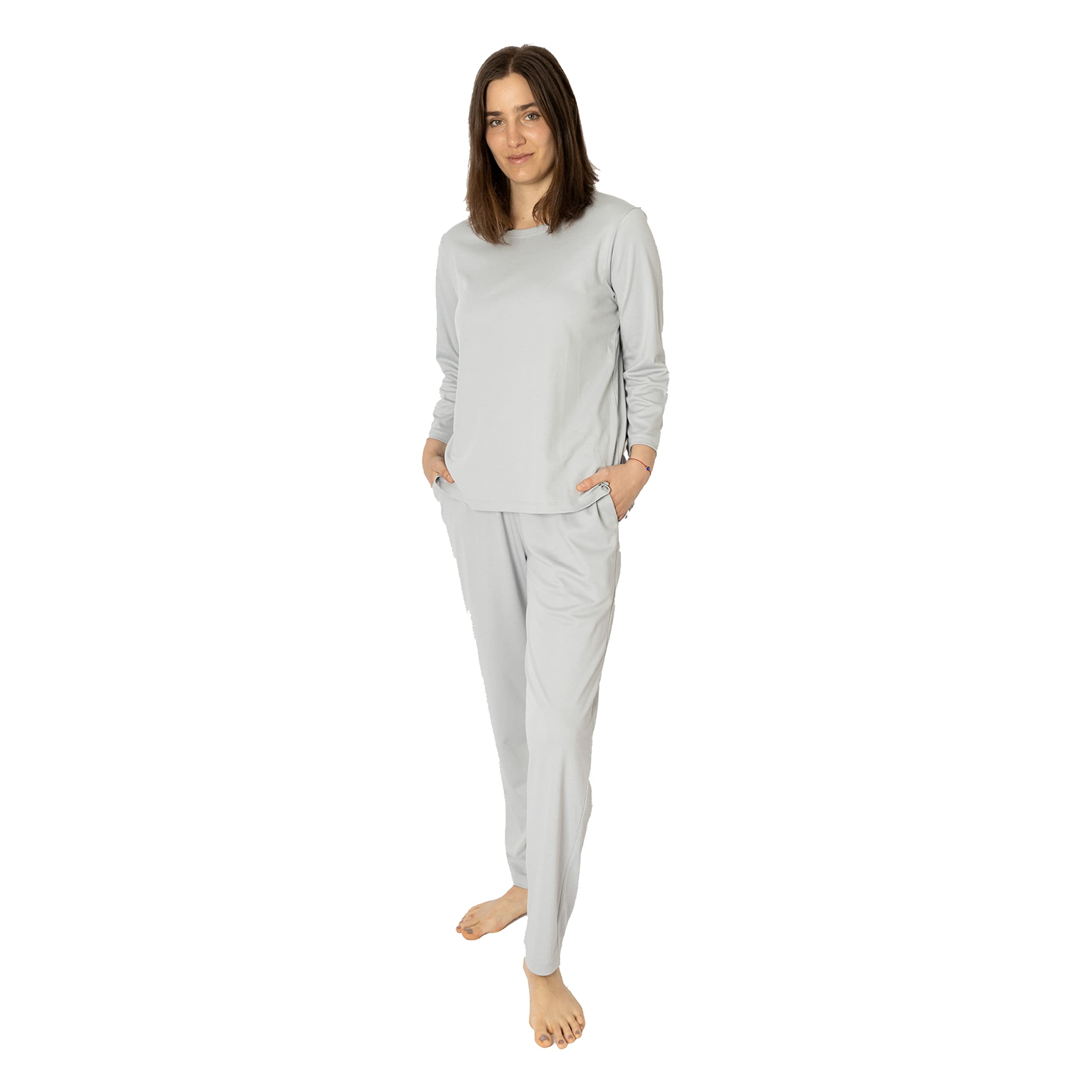 Premium 100% Pima Cotton Pajama Set for Women - Ultra Soft Peruvian Cotton Sleepwear & Lounge Wear - Perfect for Relaxing at Home, Spa Days and Cozy Nights