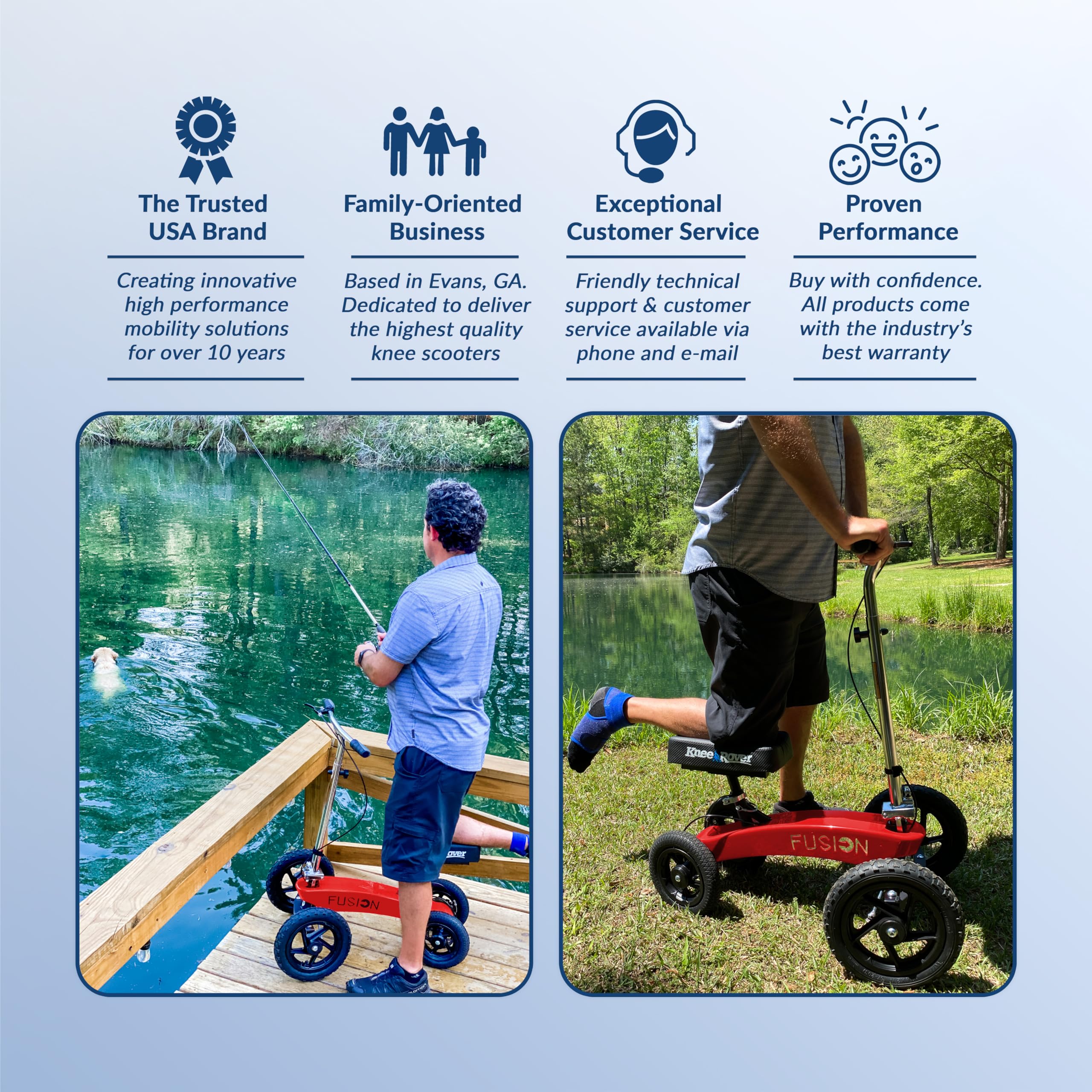 All Terrain 4-Wheel Knee Scooter for Adults - Heavy Duty Knee Walker for Foot Surgery, Broken Ankle & Injuries | Patented Steering System | Ideal for Post-Surgery Recovery & Mobility Assistance