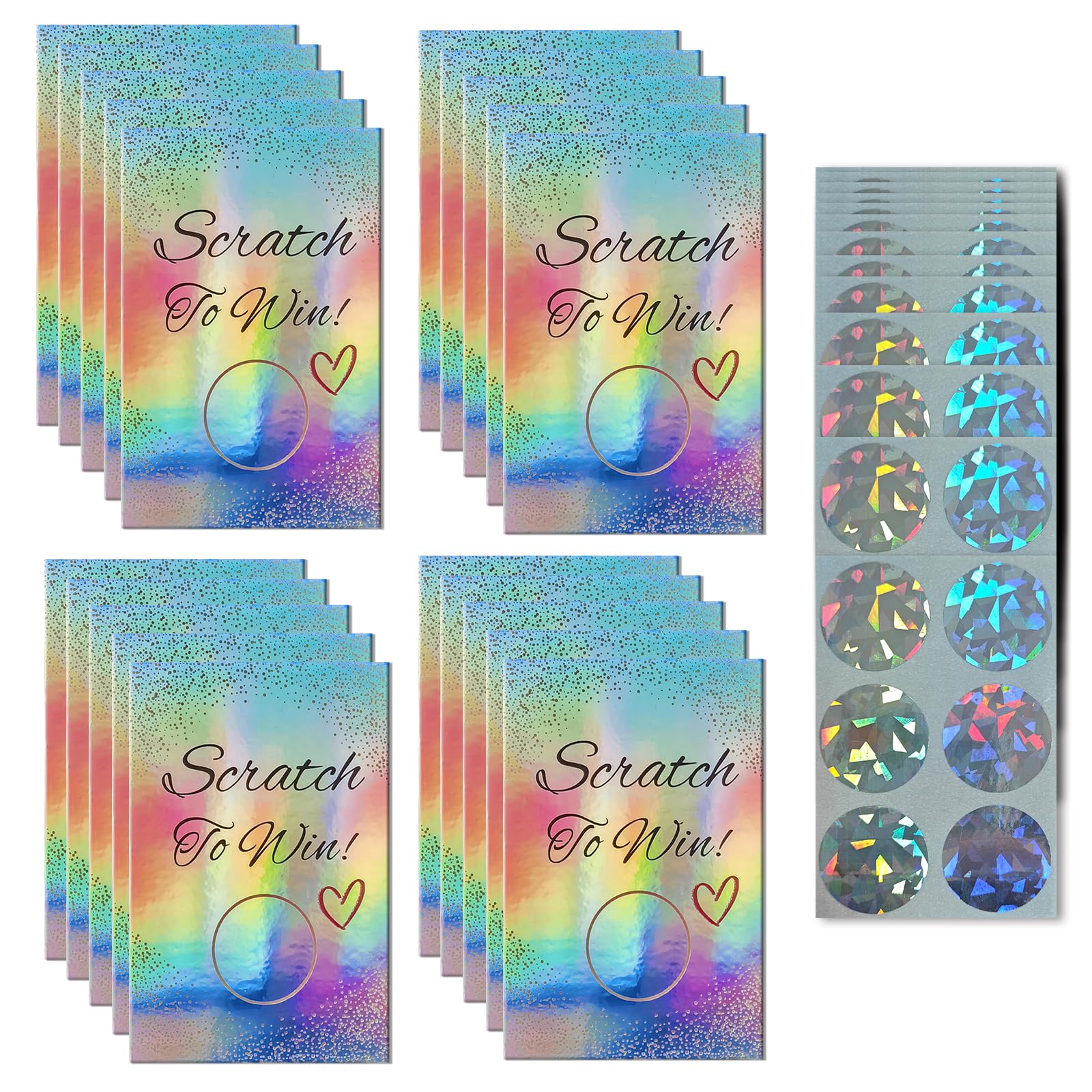 120-Piece Scratch Off Cards for Small Business Promotions & Giveaways - Customizable Blank Gift Cards for Holidays, Valentine's Day, Weddings, Date Nights, Birthdays & Parties (Silver) - Perfect for Customer Appreciation, Loyalty Rewards & Event Favors