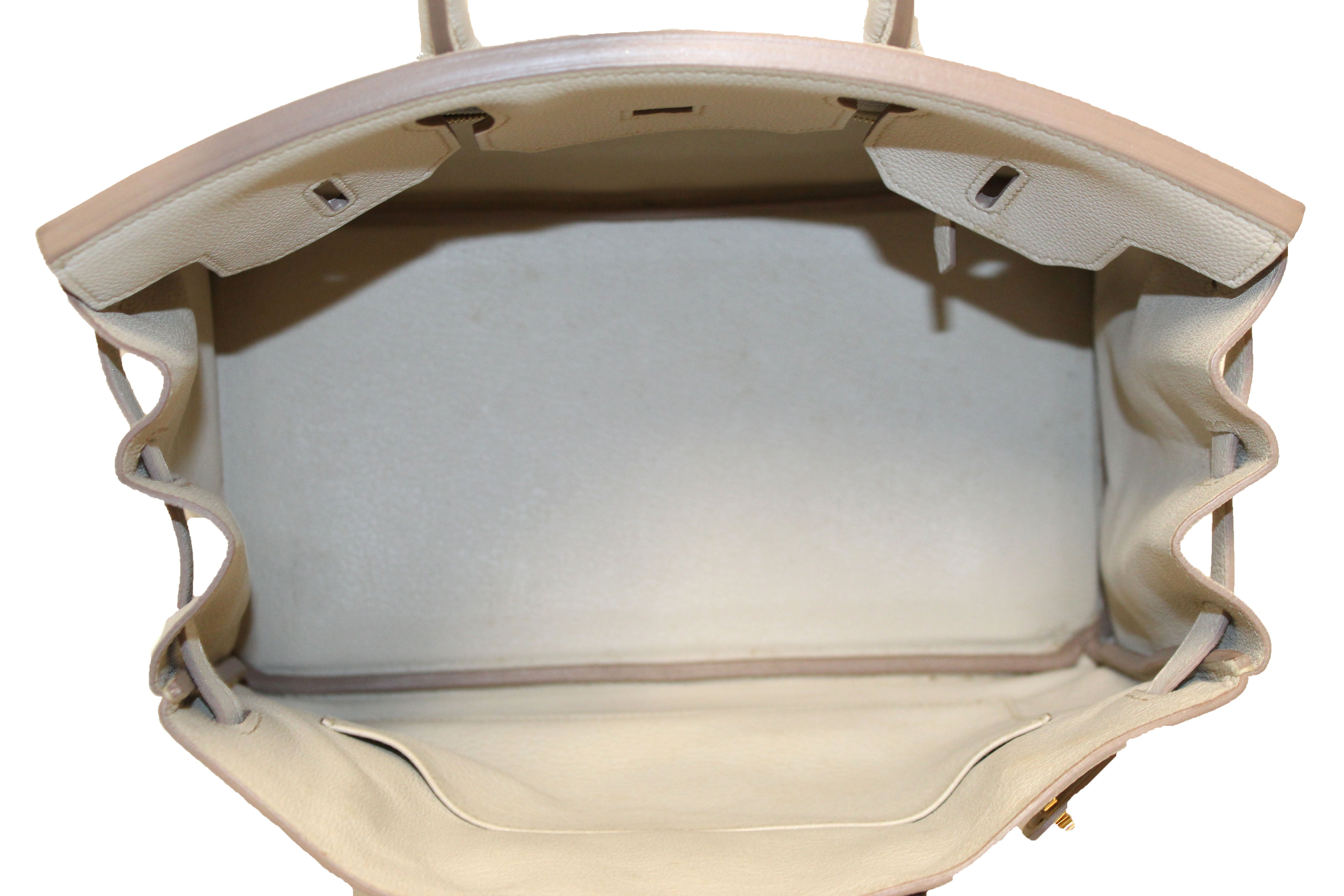 Authentic Hermes Gris Perle Togo Leather Birkin 30 Handbag - Luxury Designer Purse for Women, Perfect for Work, Travel & Special Occasions