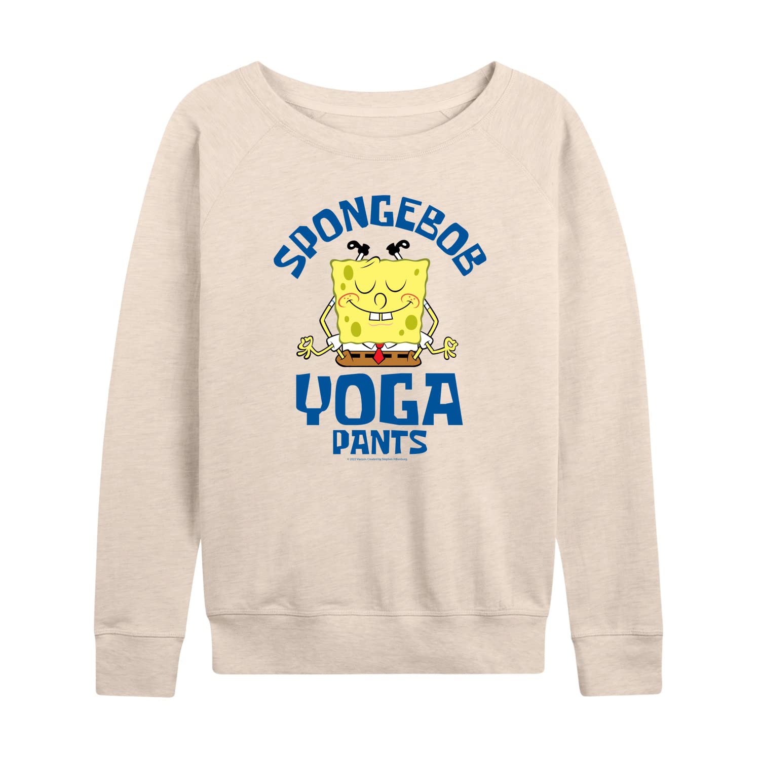 SpongeBob SquarePants Women's Lightweight French Terry Yoga Pants & Pullover - Cartoon Character Lounge Wear for Women - Perfect for Yoga, Workout, and Casual Outfits