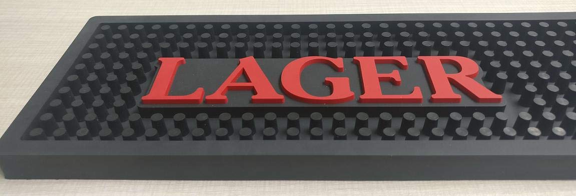 Yuengling Lager & Light Lager Bar Mat - Professional Spill & Rail Drip Mat for Beer Taps, Countertops & Home Bars - Non-Slip & Absorbent Bar Accessories