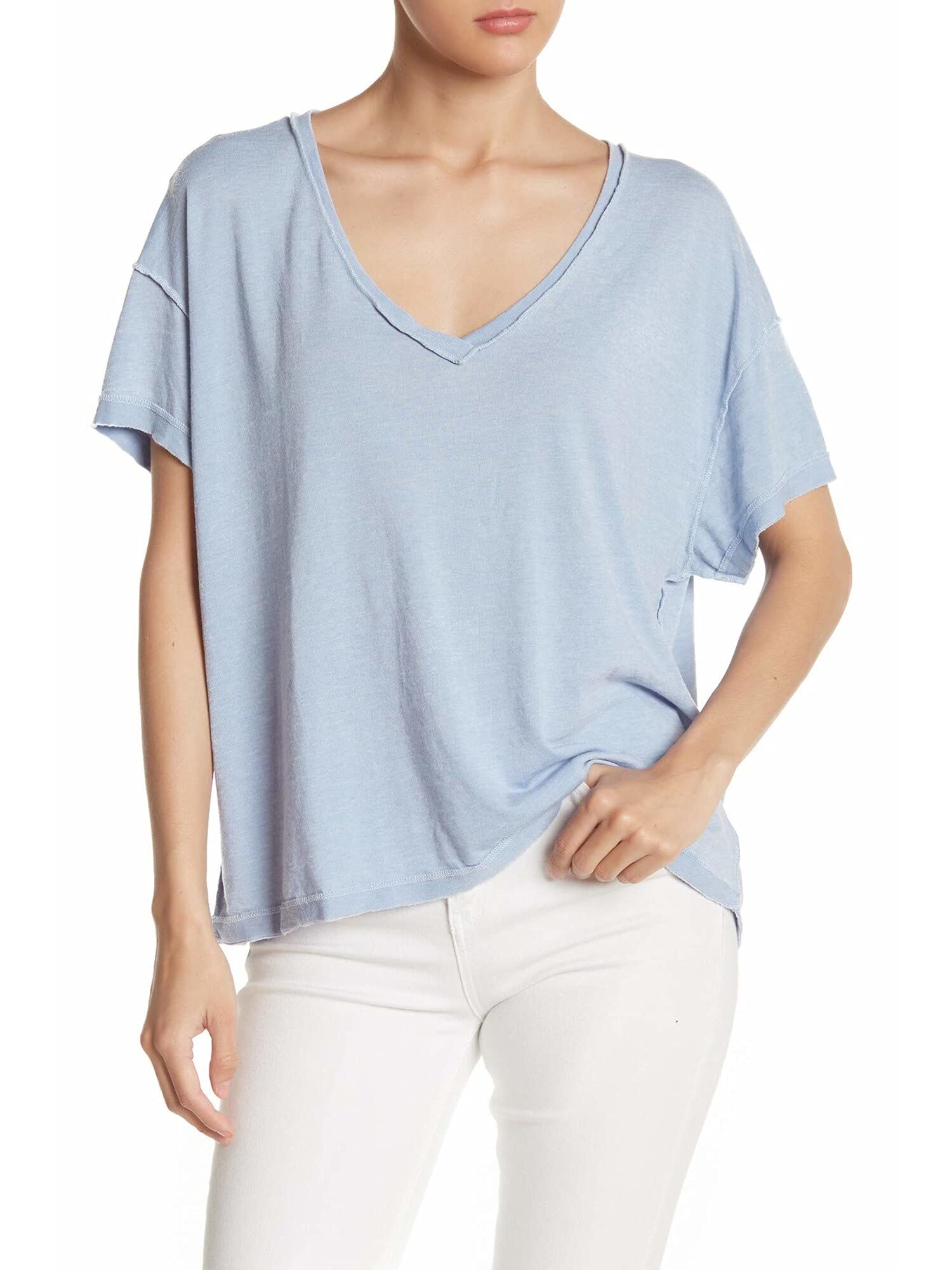 Free People Women's All Mine Tee - Soft Cotton Short Sleeve T-Shirt for Casual Wear, Lounge & Everyday Outfits | Perfect for Summer, Travel & Layering