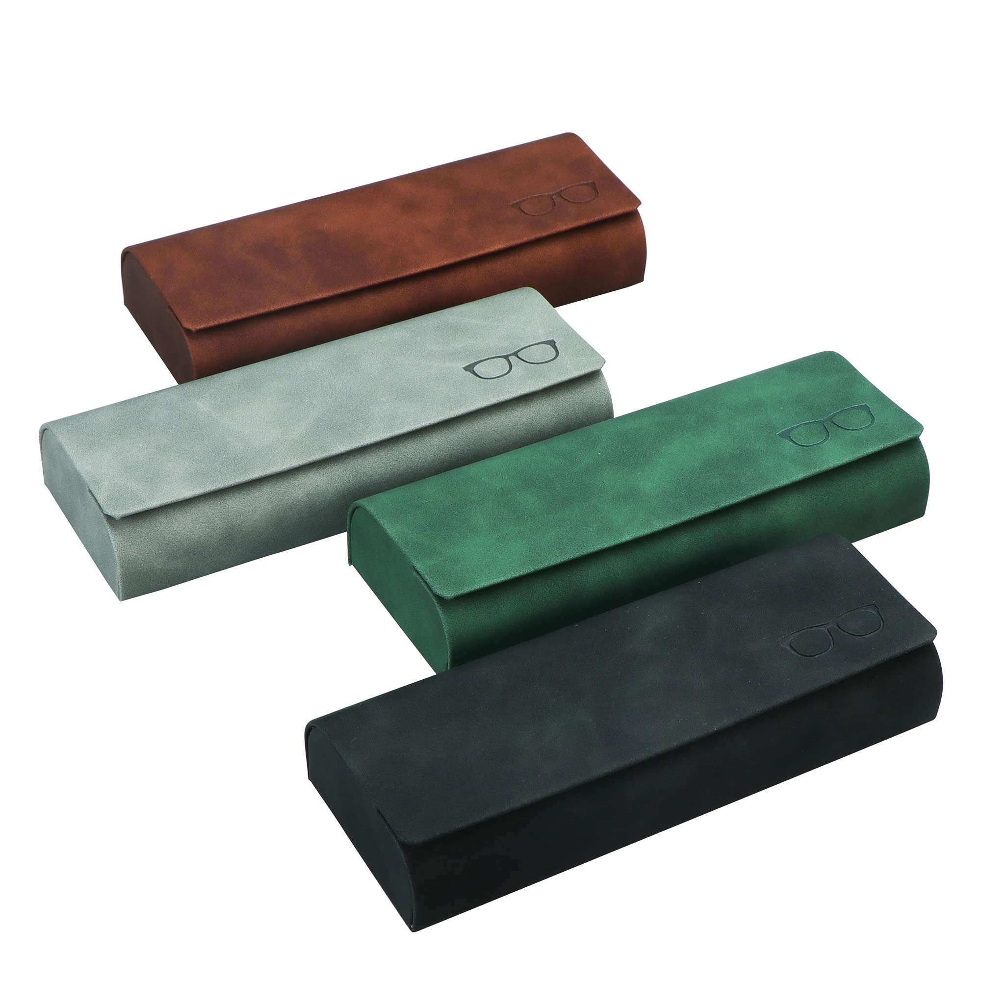 VisionGlobal Hard Shell Eyeglass Case - Durable Protective Glasses Case for Men, Women & Kids - Fits Prescription Eyeglasses & Sunglasses - Perfect for Travel, Work & Daily Use