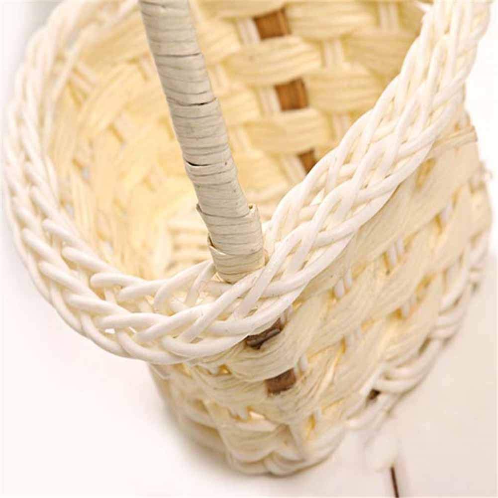 Elegant Woven Willow Picnic Basket - Oval Wicker Storage Basket with Handle for Easter Candy, Wine, Egg Gathering & Heart-Shaped Gifts | Perfect for Outdoor Picnics, Home Decor & Holiday Gift Giving