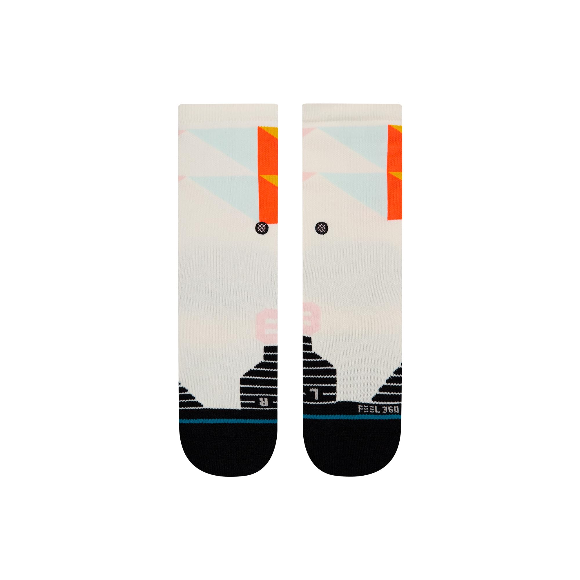 Stance Crew Montalvo Mid Socks for Men - Comfortable Athletic Socks (Medium, Off White) - Perfect for Running, Basketball & Everyday Wear