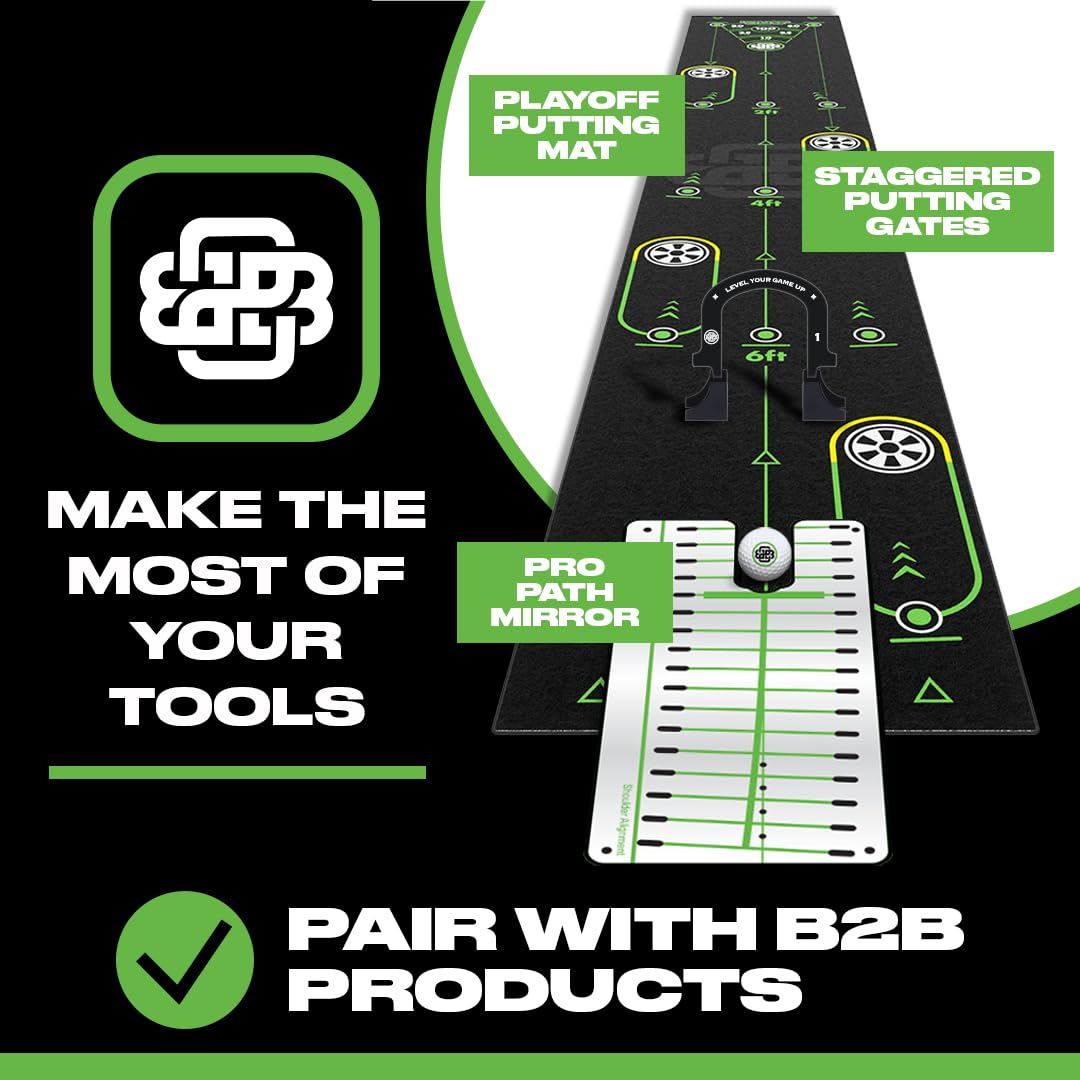 Back 2 Basics Black Putting Gates Set – 4-Pack Professional Golf Training Aid for Alignment & Accuracy Improvement – Indoor/Outdoor Putter Gate Trainer with Carry Bag – Compact & Lightweight Design for Home Practice, Driving Range & Tailgate Games – Perfect for Beginners & Pro Golfers