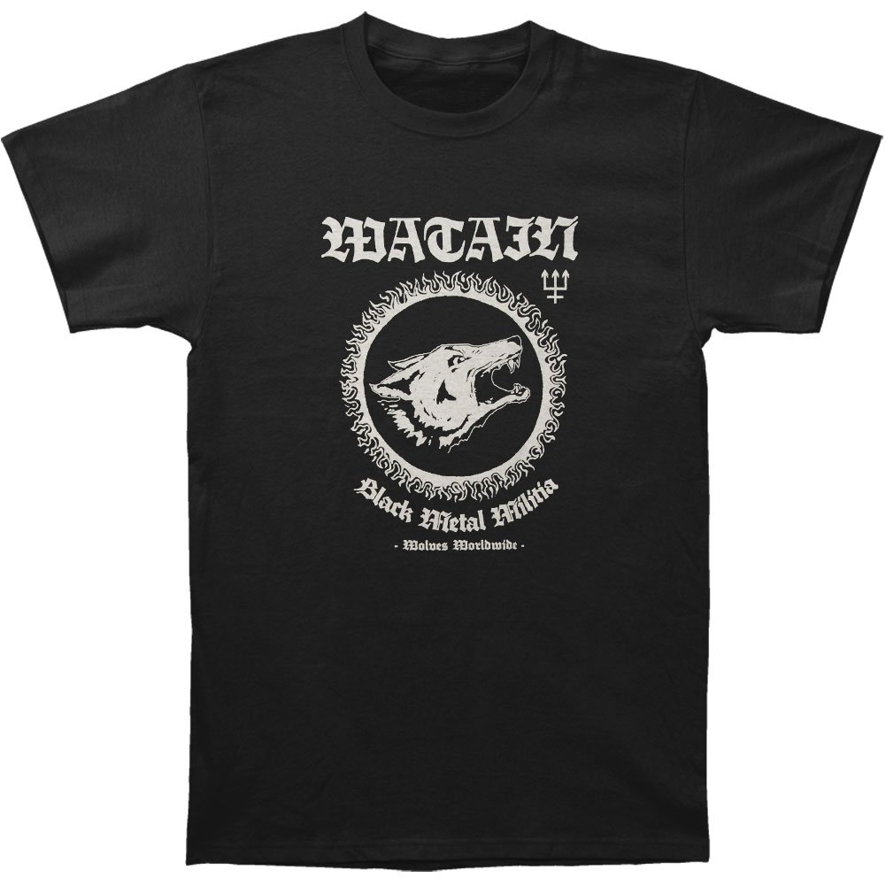Watain Men's Black Metal Militia Graphic T-Shirt - Black Band Tee for Metalheads | Perfect for Concerts, Mosh Pits & Everyday Wear