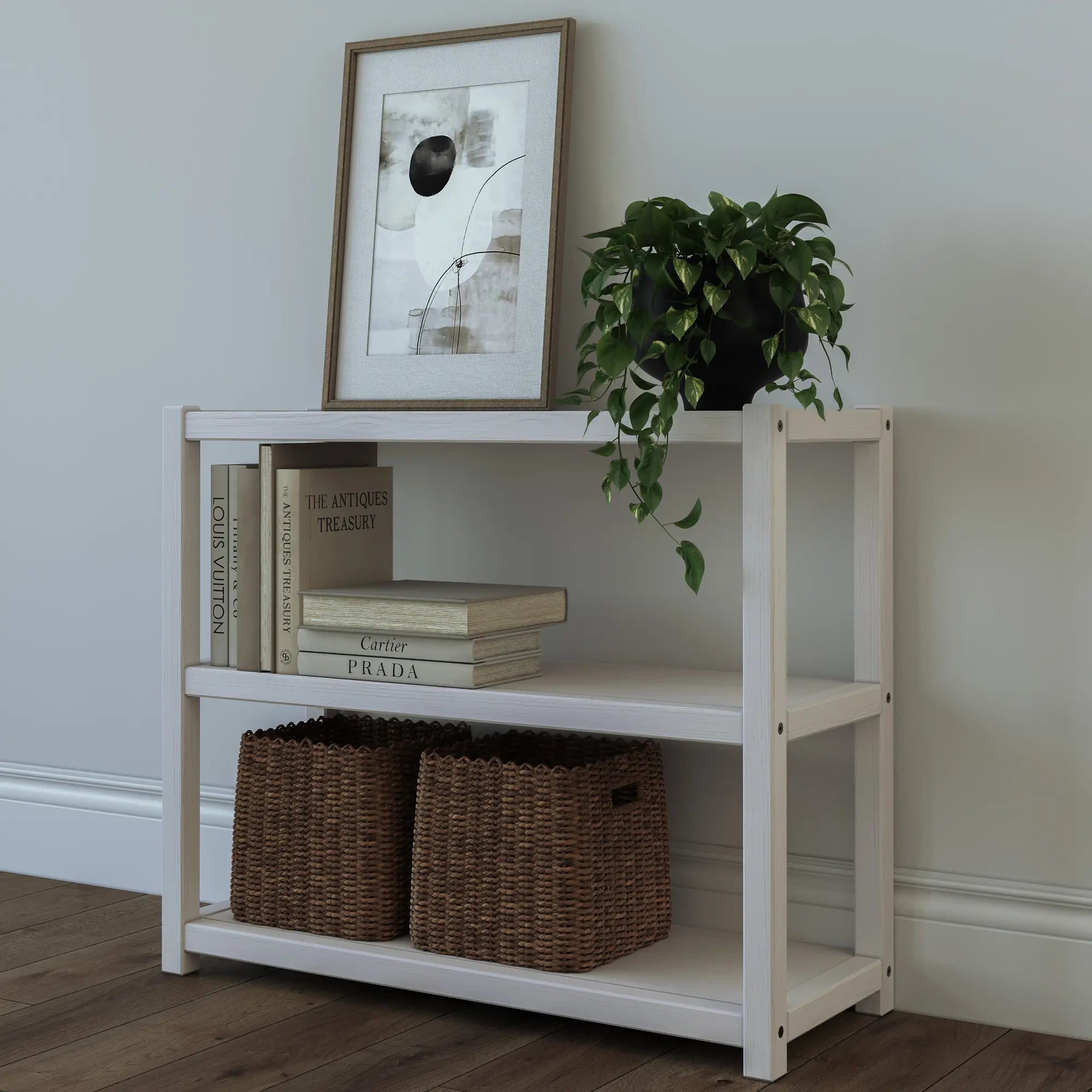 Greenport 30 Modular Bookcase - Adjustable Bookshelf for Home & Office - Modern Wooden Storage Shelf for Living Room, Bedroom, Study - Easy Assembly & Space Saving Design