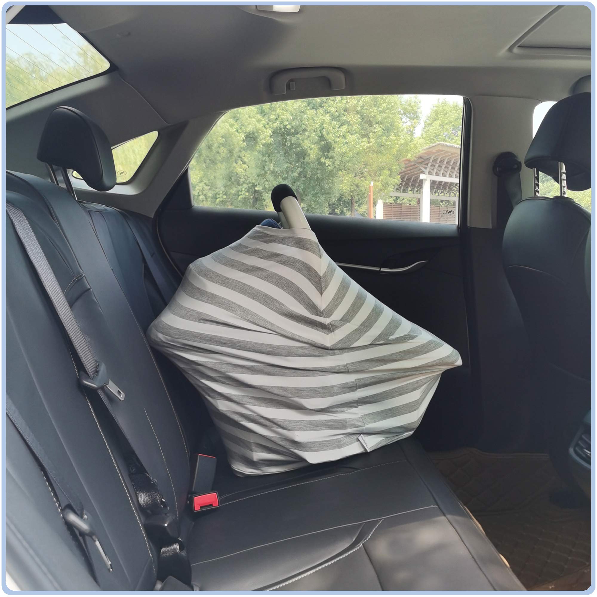 Premium Baby Car Seat Cover - Universal Fit, Soft & Breathable Car Seat Canopy for Infant Boys & Girls - Perfect Shower Gift for New Parents - Ideal for Travel, Shopping & Daily Commutes