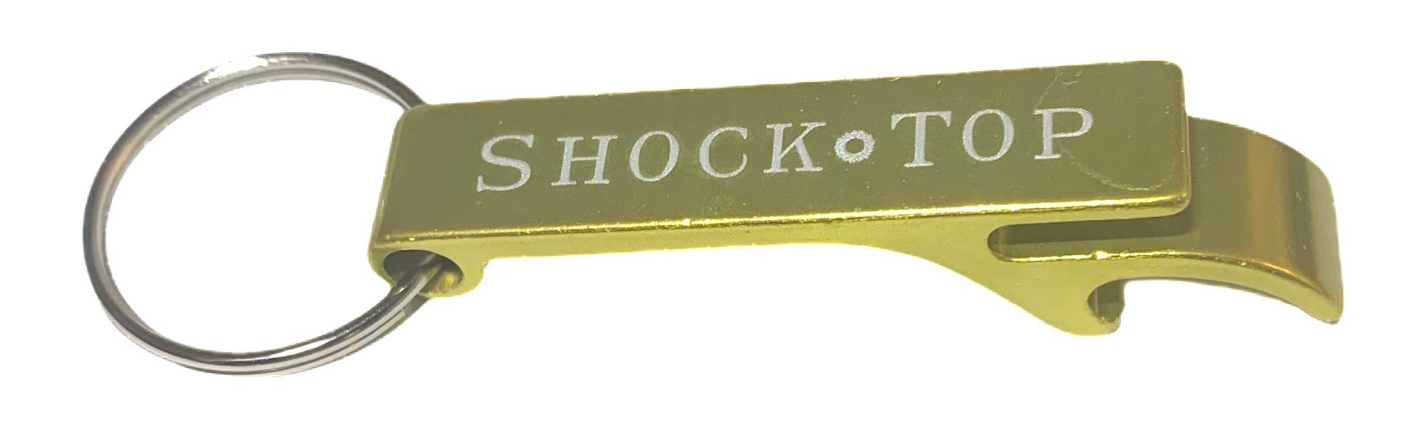 Shock Top Wheat Beer Bottle Opener Keychain - Durable Metal Beer Opener with Key Ring - Perfect for Parties, Camping, and Outdoor Adventures