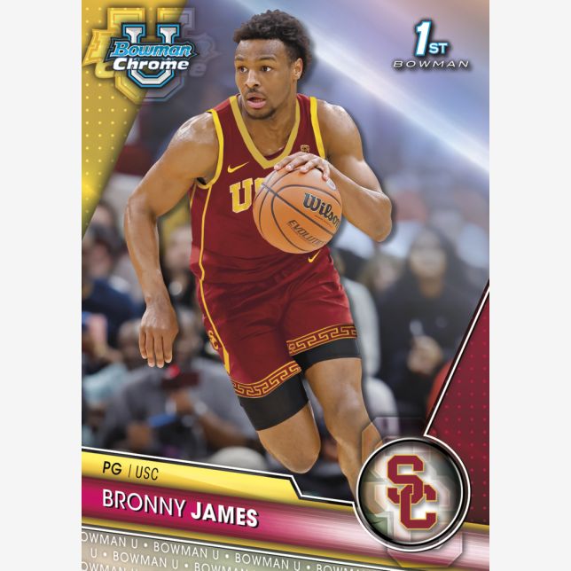 2023-24 Topps Bowman University Chrome Basketball Cards - Single Pack | Collectible Sports Trading Cards for Fans & Enthusiasts | Perfect for Gifts, Trading & Display