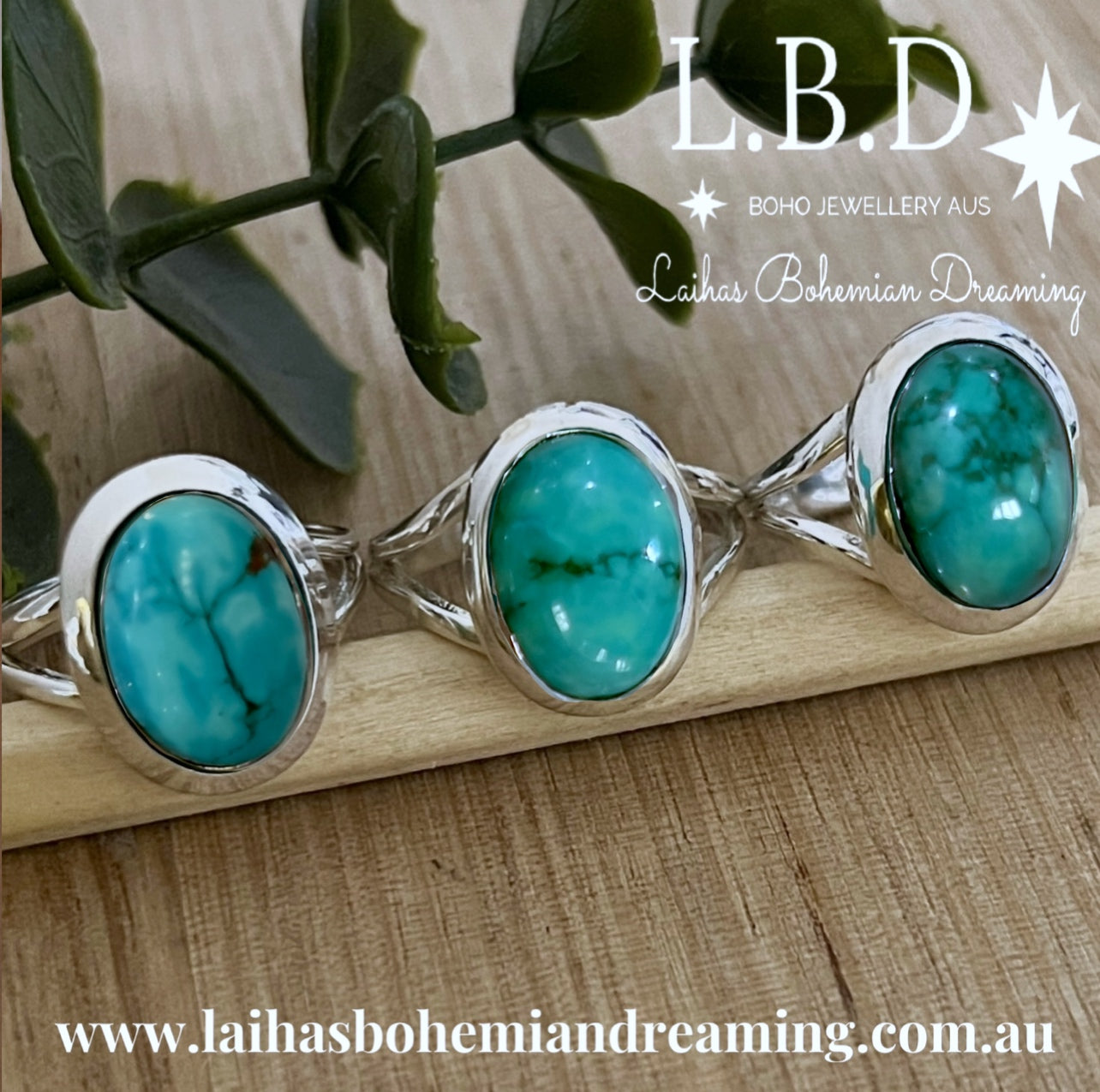 Laihas Oval Turquoise Ring for Women - Handmade Sterling Silver Boho Jewelry - Perfect for Casual Wear, Gift Giving & Special Occasions