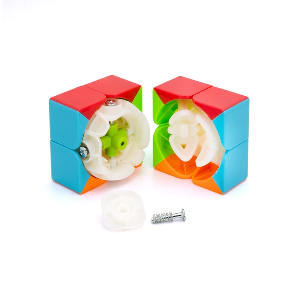 mQFIT 2x2 Speed Cube - Stickerless High-Speed Magic Puzzle Cube for Kids & Adults - Brain Teaser Game Toy - Perfect for Stress Relief, Competitions & Skill Development (Set of 1)