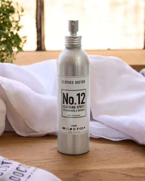 White Tea & Mint Clothing Spritz - 250ml Fabric Refresher Spray for Odor Removal & Freshness - Perfect for Travel, Gym, and Everyday Use