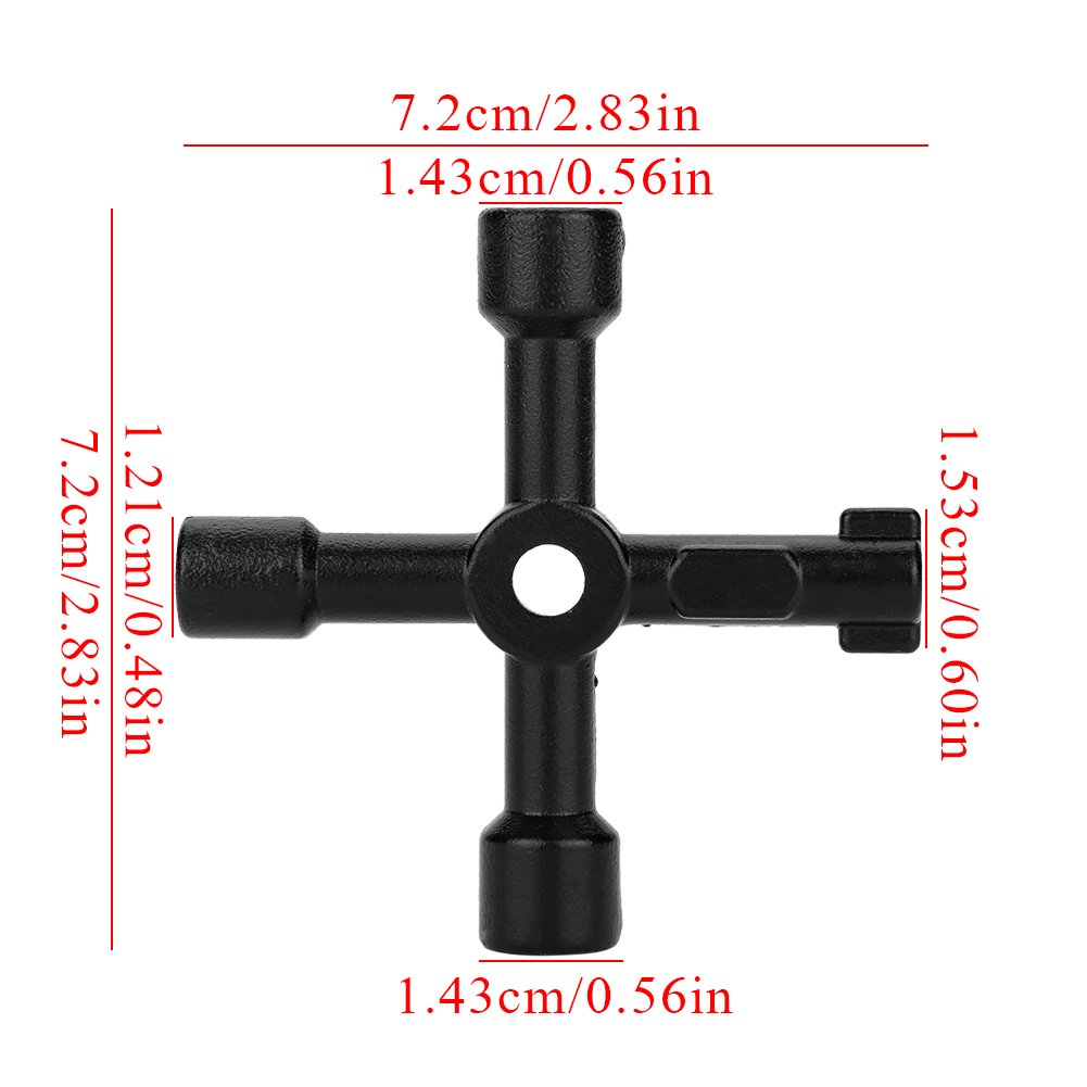 Yosoo 4-Way Multi-Functional Universal Cross Key Set (3 Pack) - Perfect for Bicycle, Motorcycle, Furniture Assembly & Home Repair Tools