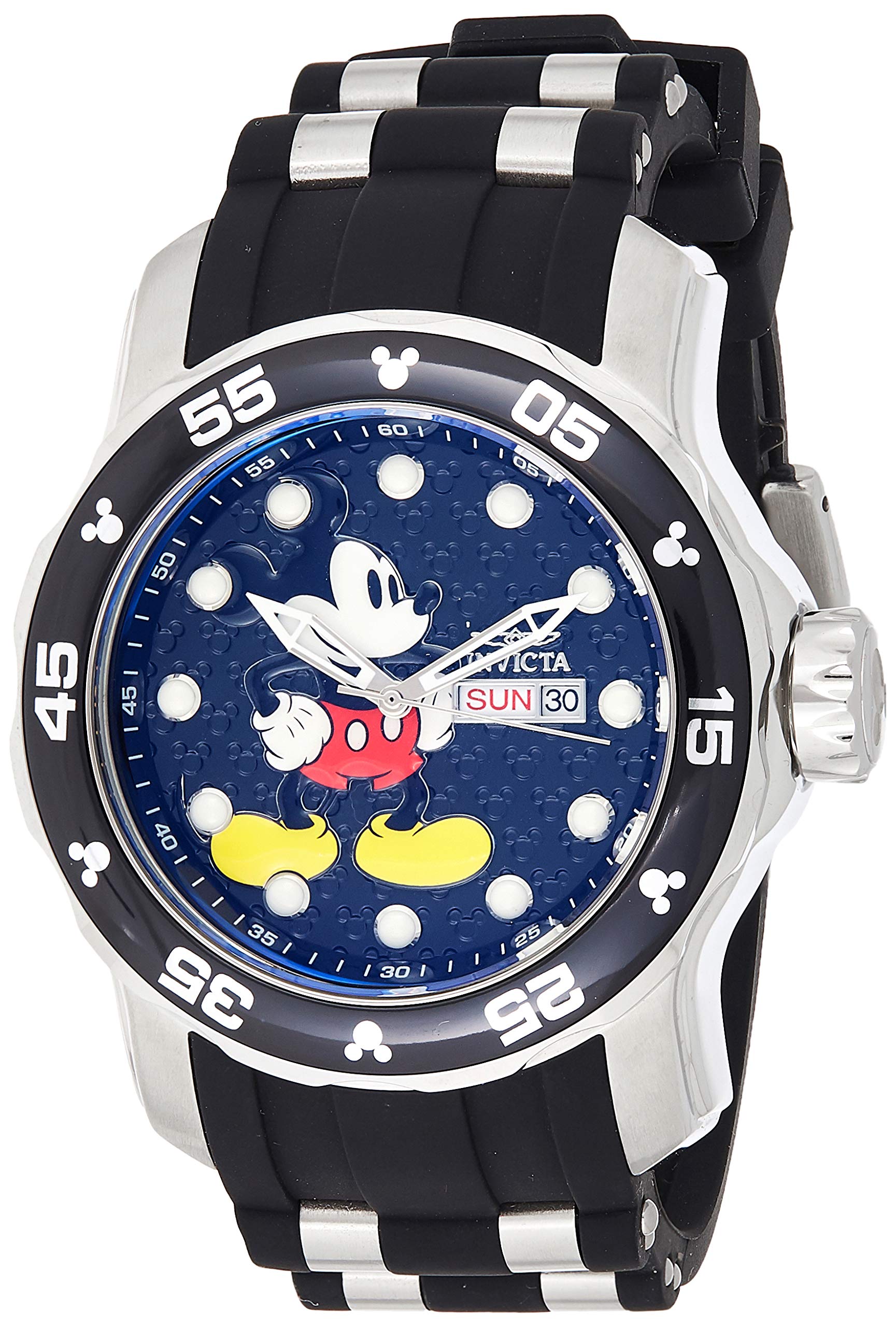Invicta Mickey Mouse Men's 23763 Disney Limited Edition Analog Quartz Watch - Two Tone Stainless Steel Band - Perfect for Disney Fans, Collectors & Everyday Wear