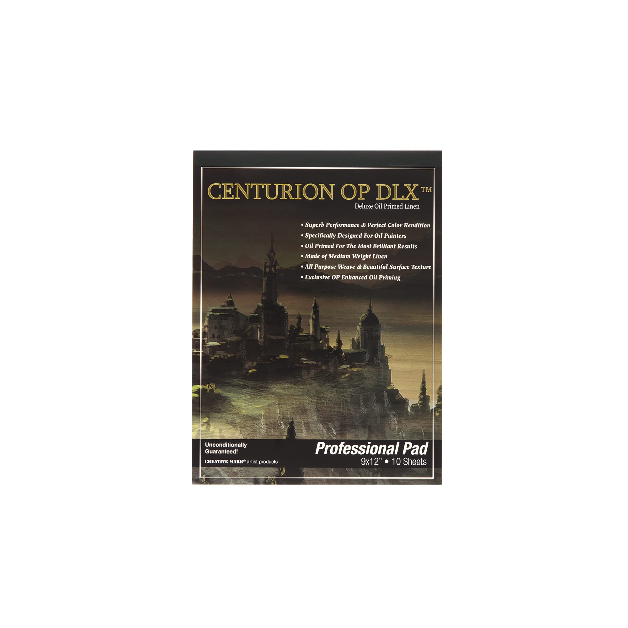 Premium Centurion Deluxe Oil Primed Linen Canvas Pad - 9x12 Inch (6 Pack, 10 Sheets Each) - 11 oz Lightweight Travel Art Pad for Plein Air Painting | No Bleed Pages, Perfect for Outdoor Sketching & Studio Work