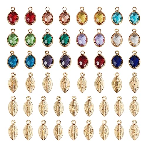 12 Colors Oval & Golden Leaf