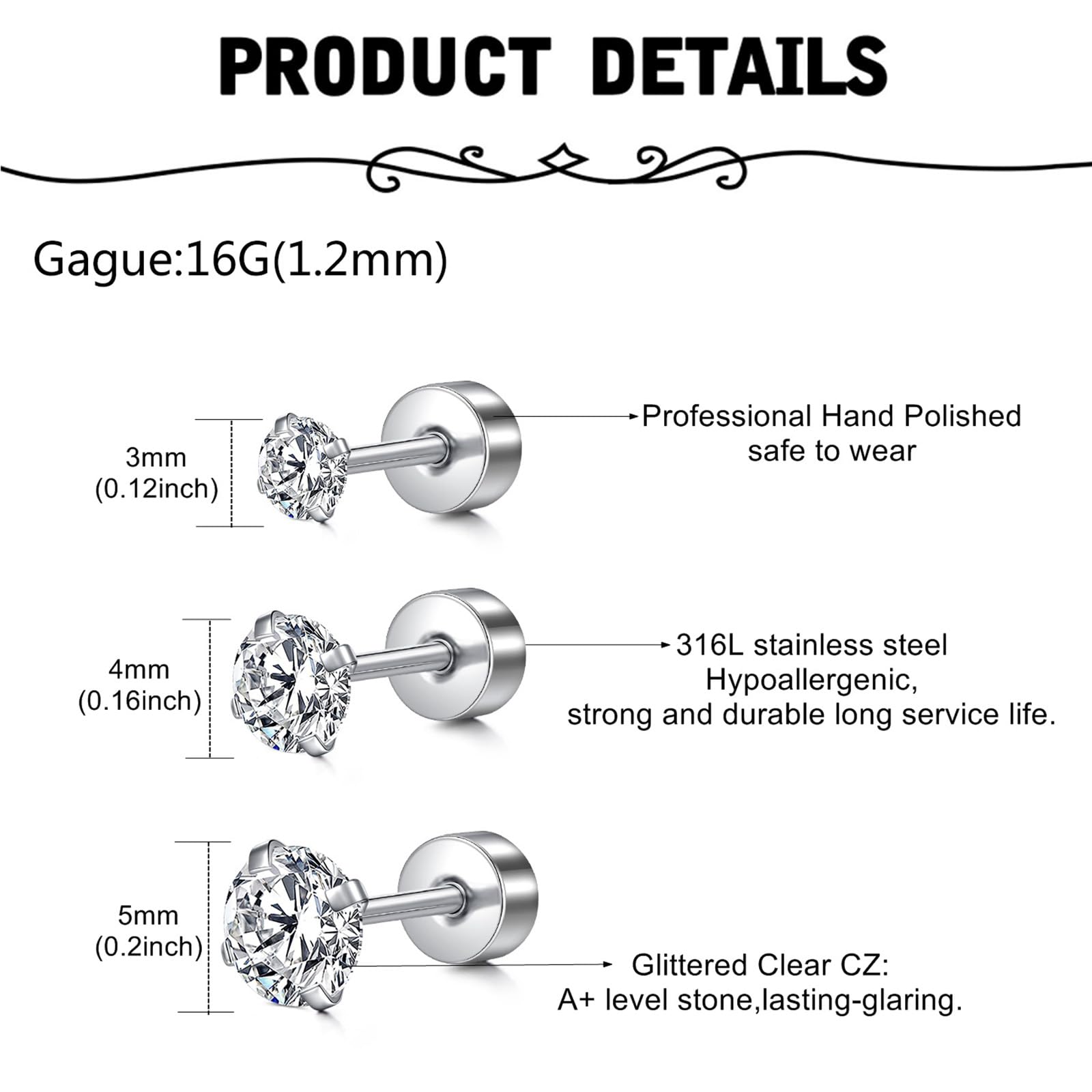 AVYRING Disposable Ear Piercing Gun Kit - 316L Surgical Stainless Steel with Colored CZ Mixed Shapes - 4mm CZ Stud Self Ear Piercer Tool for Home Use - Perfect for First Ear Piercing, Gifts & DIY Beauty Care
