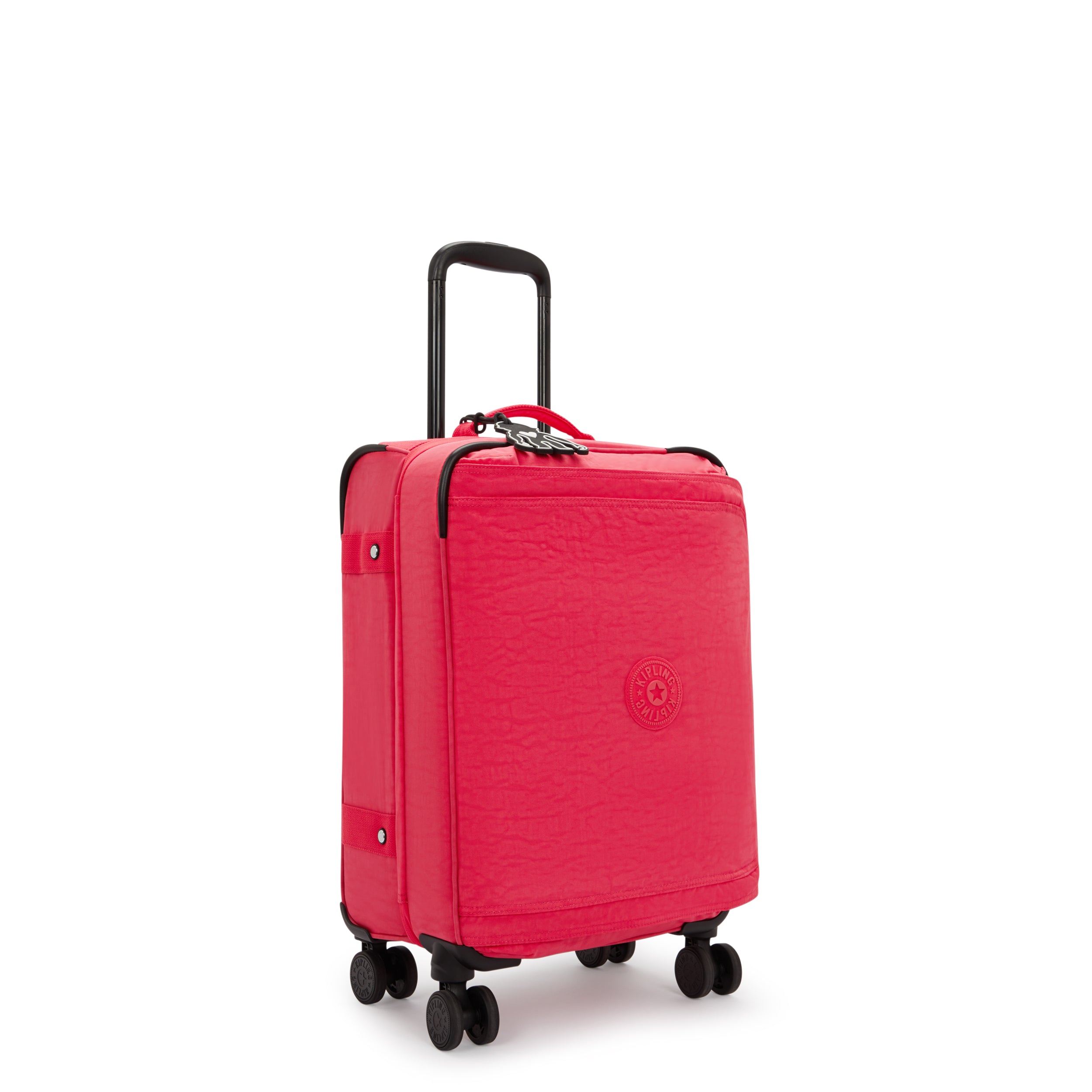 Kipling Spontaneous Small Rolling Luggage - Lightweight Carry-On Suitcase with 360° Wheels for Women, Resort Pink | Perfect for Business Travel, Weekend Getaways & Airplane Carry-On