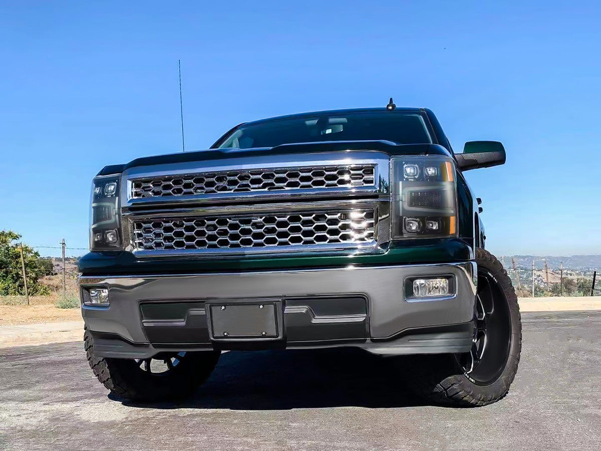 14-15 Chevrolet Silverado NOVA Series LED Projector Headlights - Black Housing for Improved Night Visibility | Perfect for Off-Roading & Night Driving