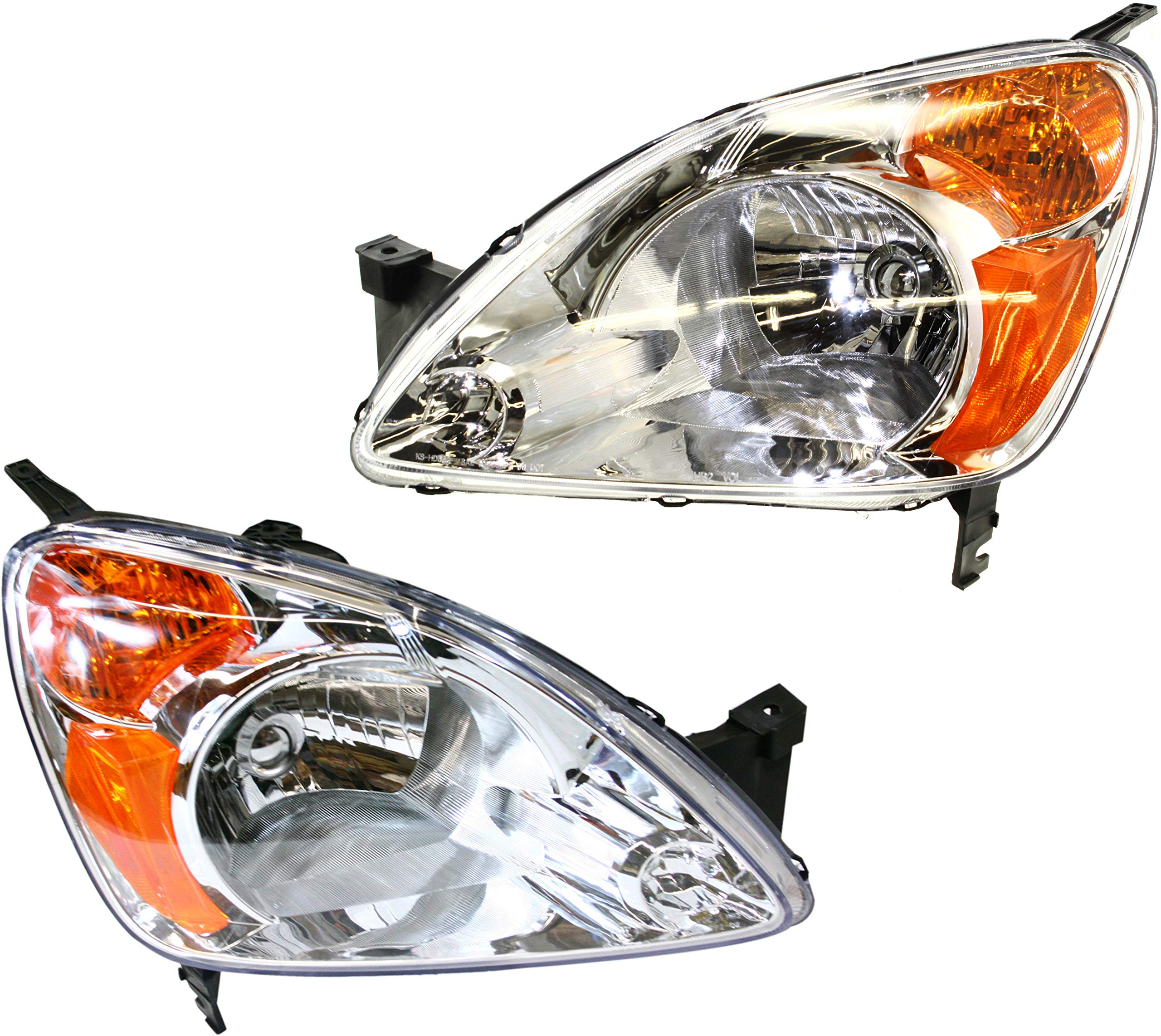 Evan Fischer Halogen Headlight Assembly for Honda CR-V 2002-2004 - Driver & Passenger Side Replacement for EX & LX Models (Fits Part #33151S9AA01, 33101S9AA01) - Perfect for Night Driving & Enhanced Visibility