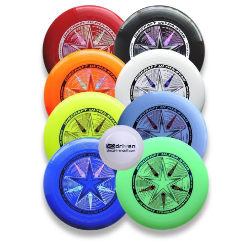 Ultimate 8 Disc Bundle - 8 Discraft Ultra Star 175g Professional Ultimate Frisbee Discs with Mini Disc - Perfect for Outdoor Sports, Backyard Games & Competitive Play