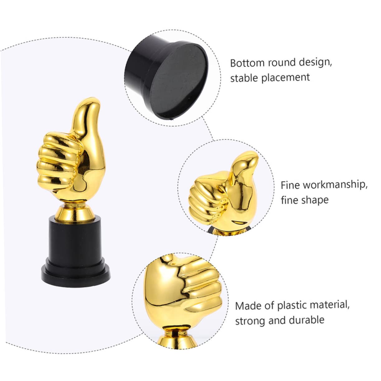 Happyyami Golden Kids Trophy Awards - Elegant Home Decor, Party Favors & Toddler Toys - Perfect for Birthday Parties, School Achievements & Sports Awards