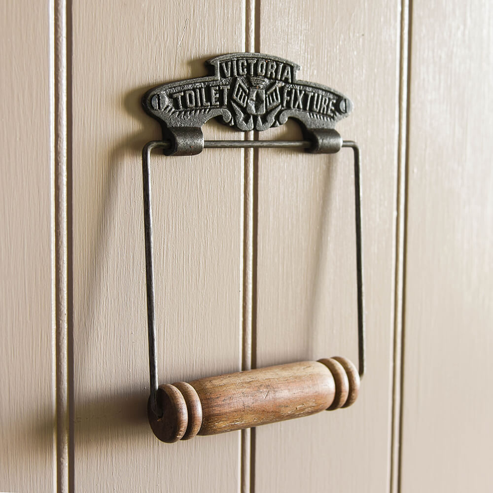 Cast Iron Victorian Style Toilet Paper Holder - Elegant Bathroom Tissue Roll Stand for Vintage & Classic Home Decor - Perfect for Powder Rooms, Restrooms & Guest Baths