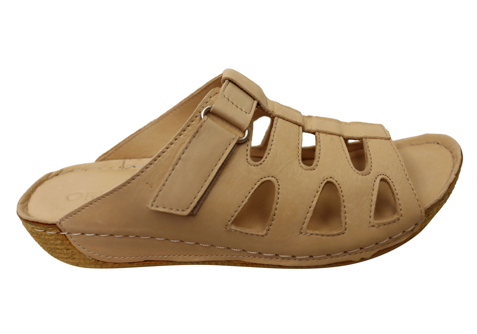 Orizonte Panera Women's Comfortable Leather Slides Sandals - European Style for Casual Wear, Home & Travel