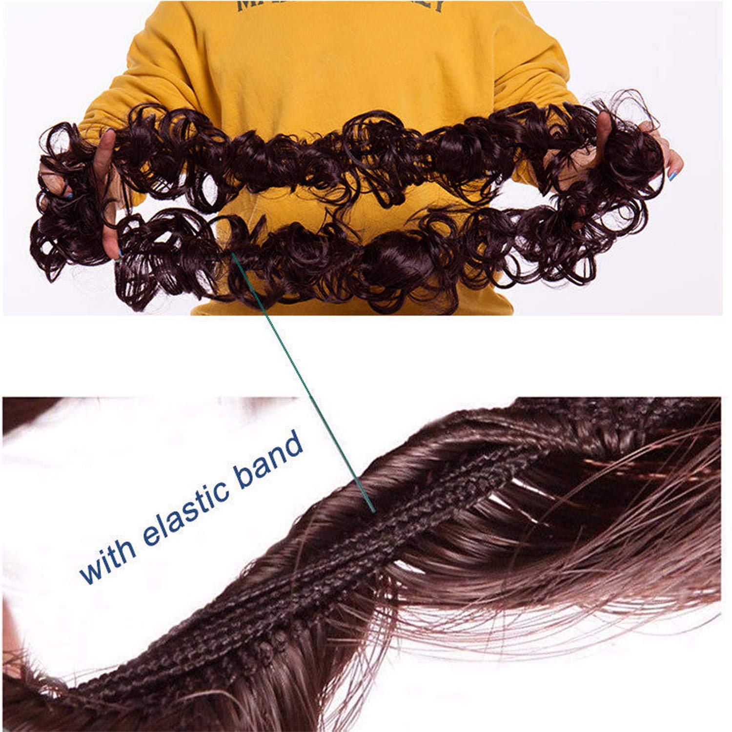 AHS Frill Ponytail Maker & Bun Maker Hair Extension - 1 Pack Black | Perfect for Parties, Weddings & Everyday Hairstyles