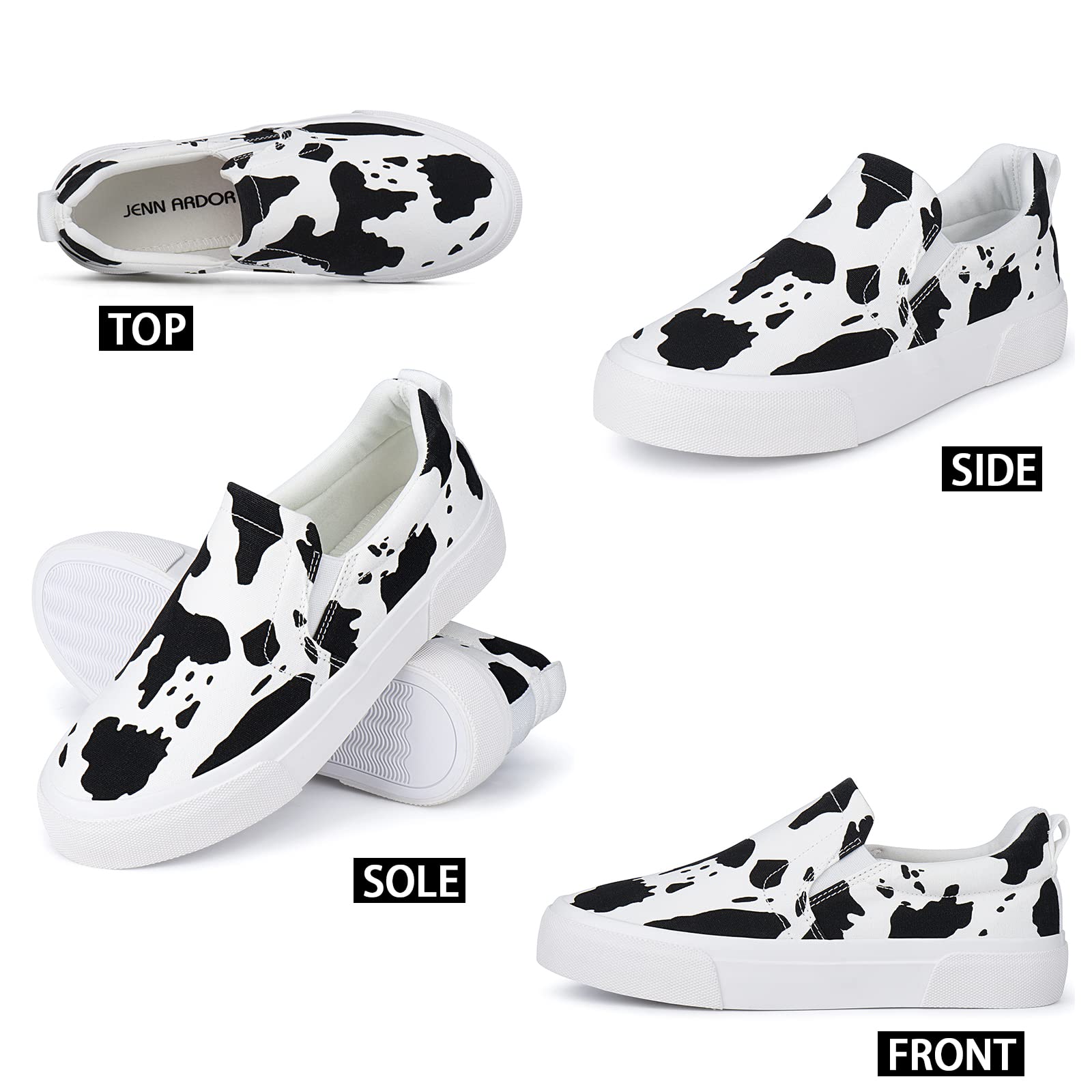 JENN ARDOR Women's Slip On Sneakers - Comfortable Walking Shoes with Memory Foam - Fashion Loafers for Women - Casual Flats for Work, Travel & Everyday Wear