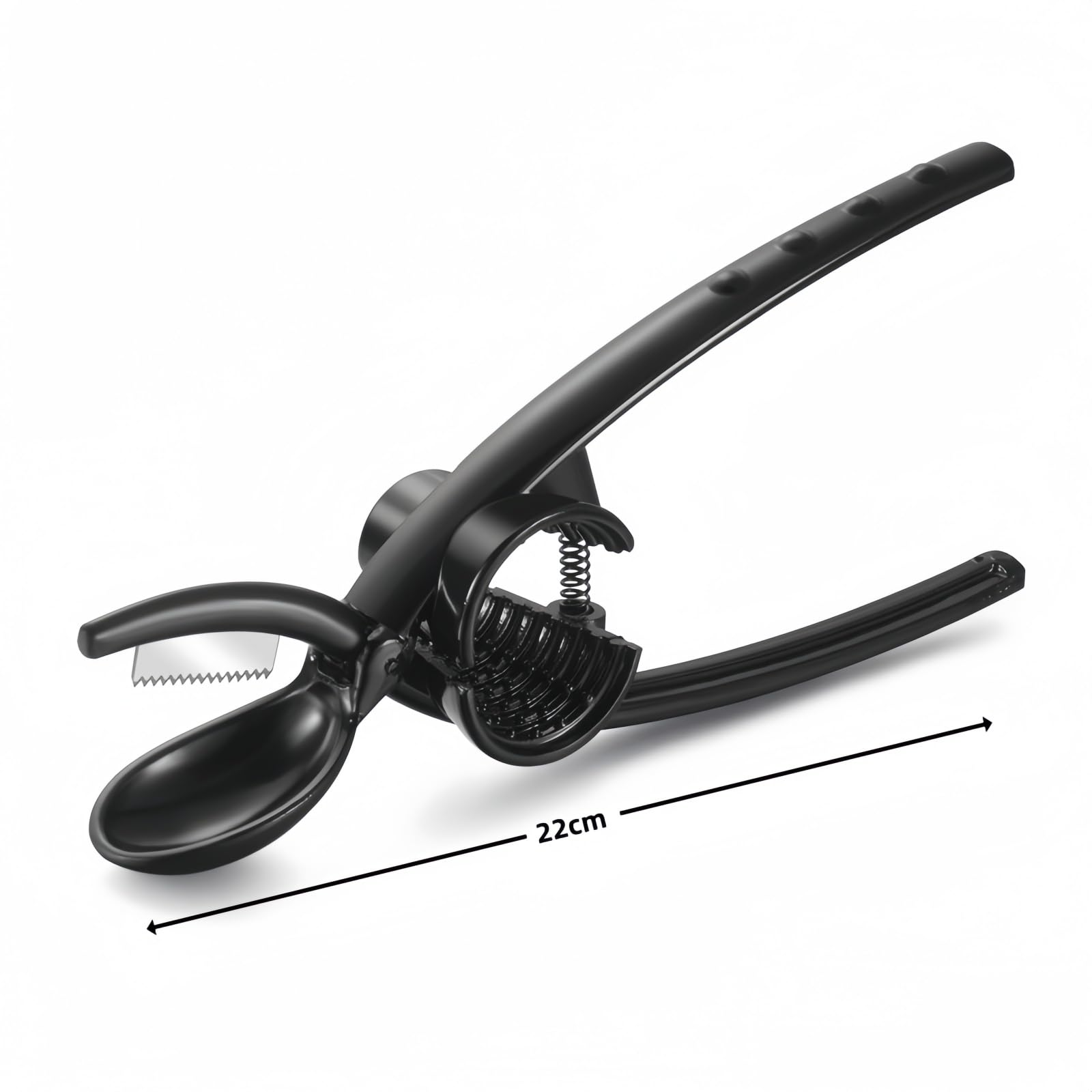 2025 New 2-in-1 Aluminum Alloy Nut Cracker & Chestnut Cutter Tool - Heavy Duty Walnut, Pecan & Large Nut Opener - Easy to Use Kitchen Gadget for Snacks, Baking & Holiday Cooking (Black)