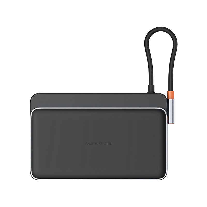 Baseus GamerX Series 6-in-1 USB C Hub with HDMI, 3x USB 3.0, PD Charging & Ethernet Adapter - Gray - Perfect for Gaming, Work & Travel Connectivity