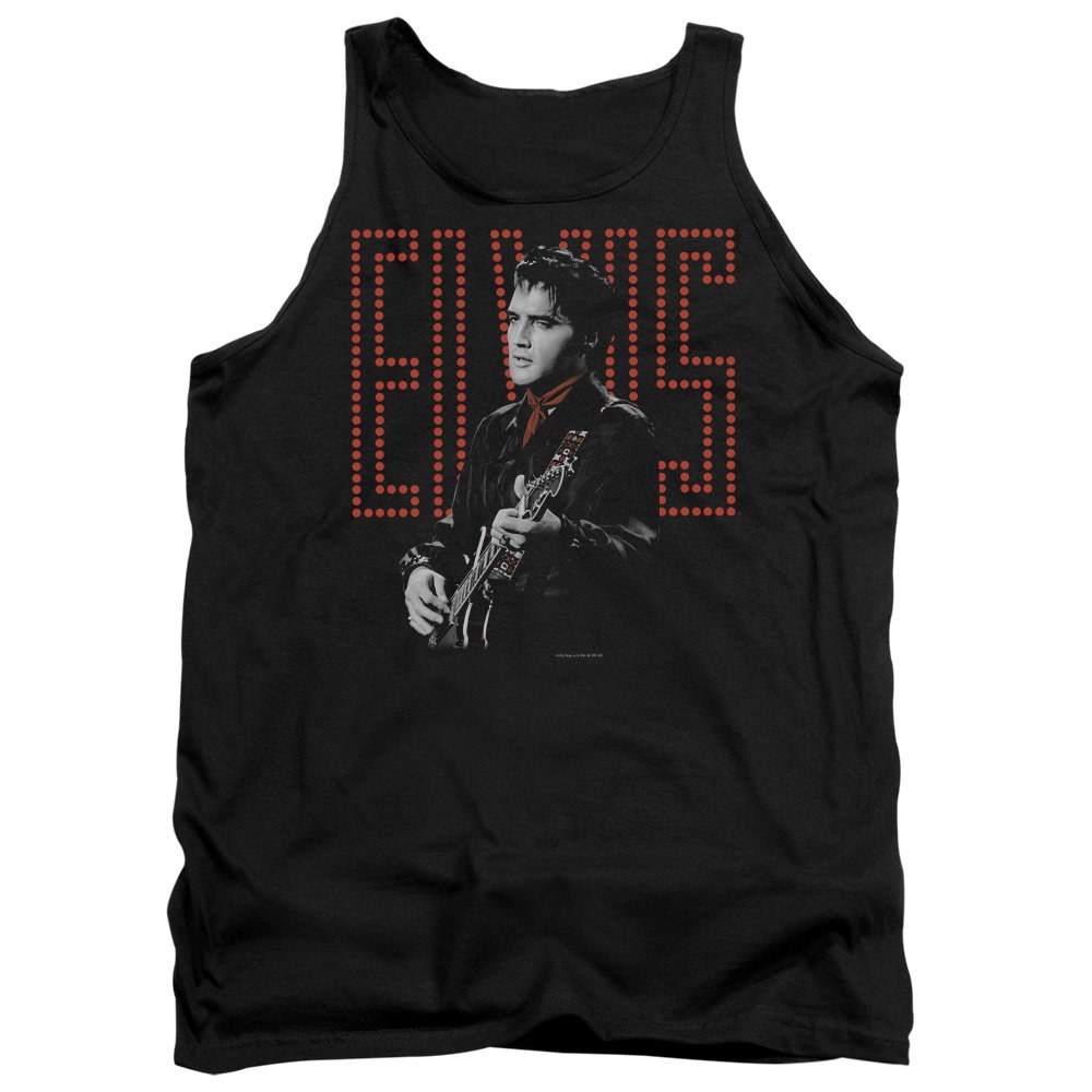 Elvis Presley Red Guitarman Graphic Unisex Tank Top for Men & Women - Vintage Rock Band Tee for Concerts, Parties & Casual Wear