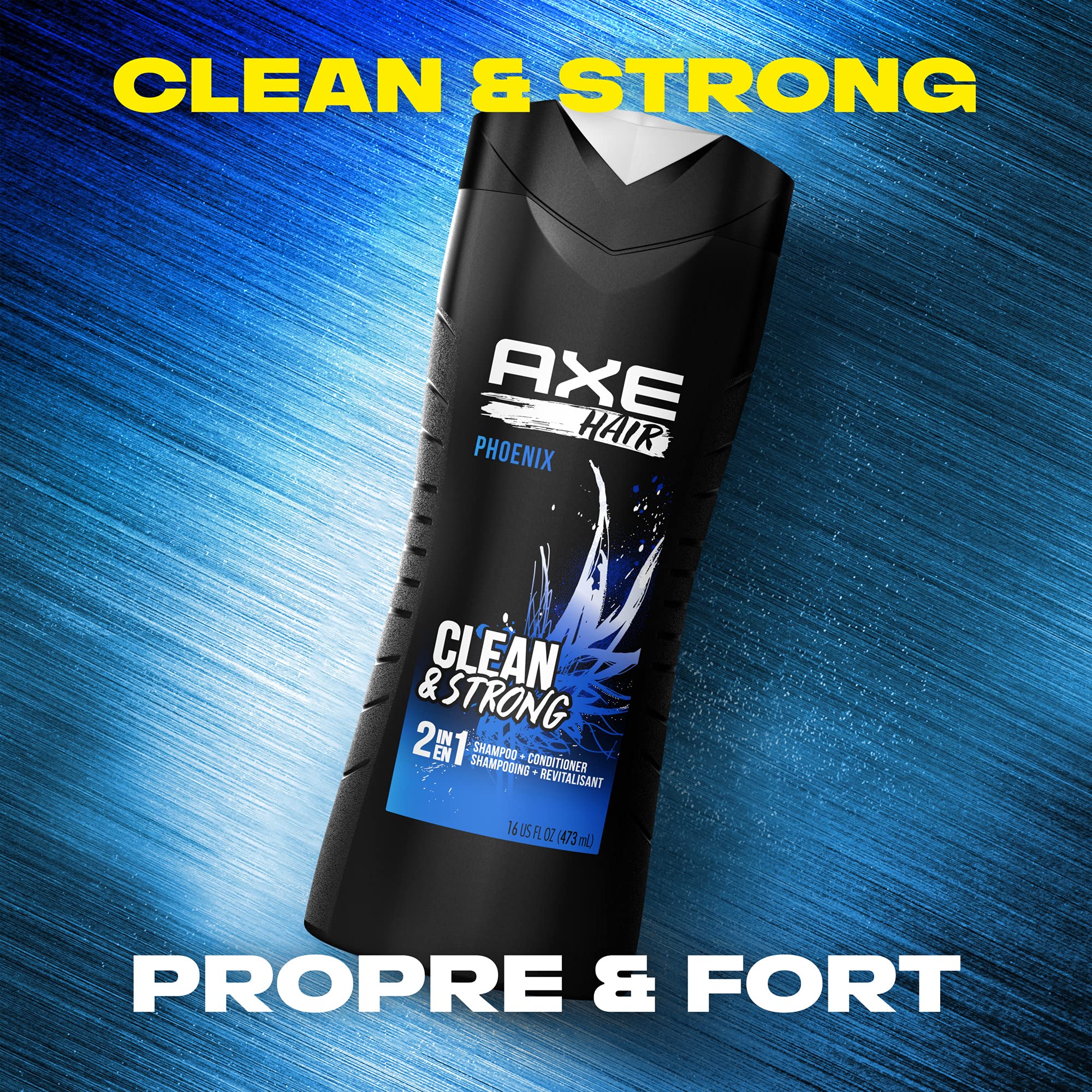 AXE 2-in-1 Shampoo and Conditioner for Men - Phoenix Scent - 16 oz Bottle - Hydrating Hair Care for Daily Use at Home or Gym