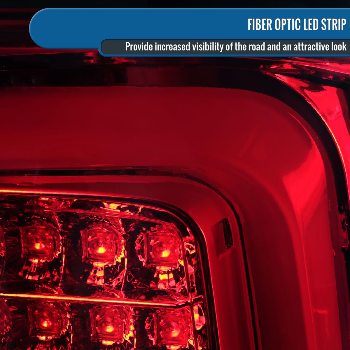 GMC Sierra 1500 2500HD 3500HD Pickup Truck LED Tail Lights Brake Lamps - Red Pair (2014-2018) | Durable & Bright Replacement for Enhanced Safety & Style | Perfect for Night Driving, Off-Roading & Custom Truck Upgrades