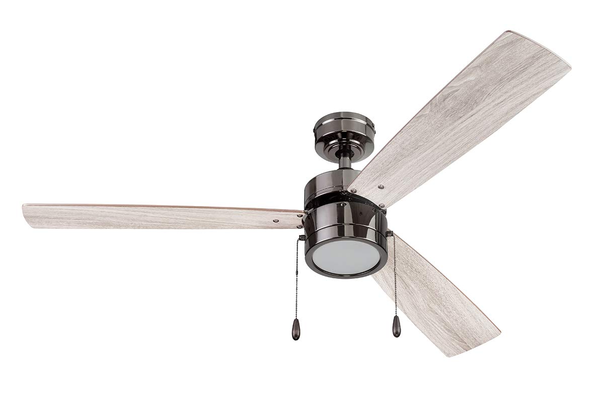 Portage Bay 51453 Madrona 52-Inch Ceiling Fan in Gun Metal - Energy Efficient Indoor/Outdoor Fan for Living Room, Bedroom, or Patio