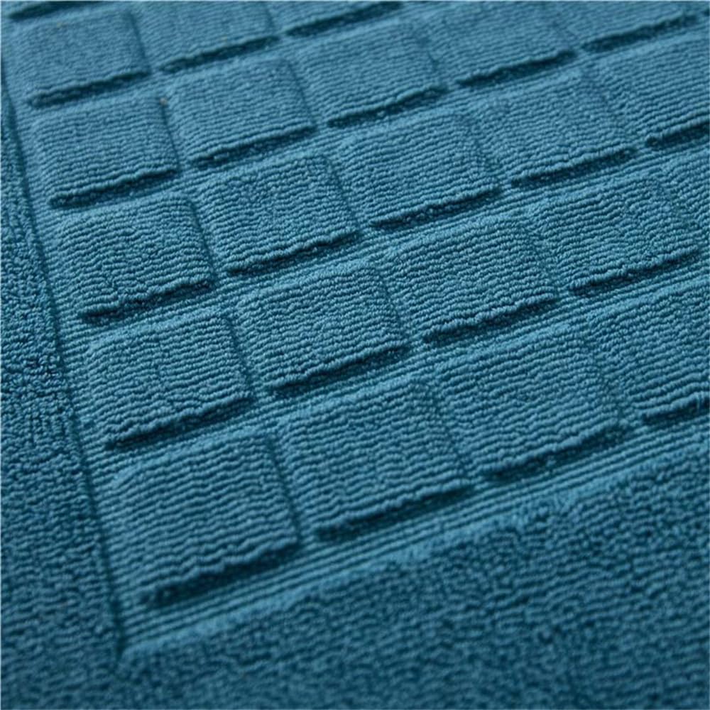 CAFIEDR Multifunctional Jacquard Floor Mat - Super Soft Cotton Bathroom Rug, Non-Slip Absorbent Towel for Home, Bedroom & Shower (Lake Blue, 50x120cm) - Perfect for Bathrooms, Bedside & Entryway Decor