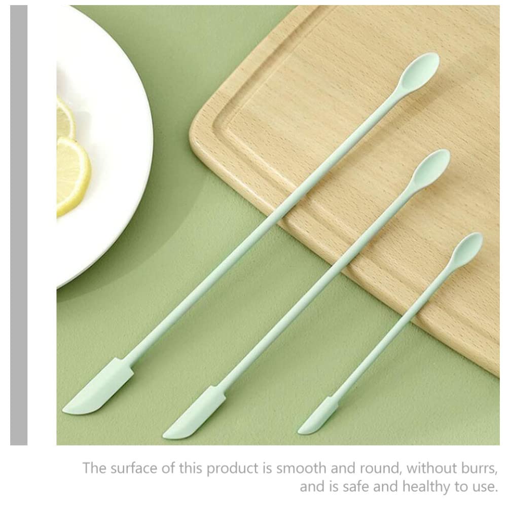 HEMOTON 3-Piece Silicone Jar Spatula Set - Mini Scraper for Jams, Lotions & Creams - Thin Design for Beauty Bottles & Facial Tools - Perfect for Kitchen, BBQ & Makeup Application