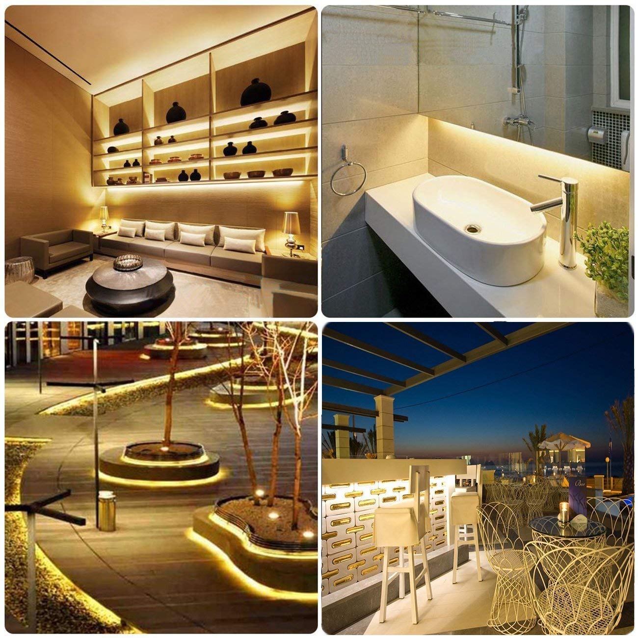 Waterproof LED Storefront Lights - 40PCS 5050 Strip Lights for Business Signs & Window Decor