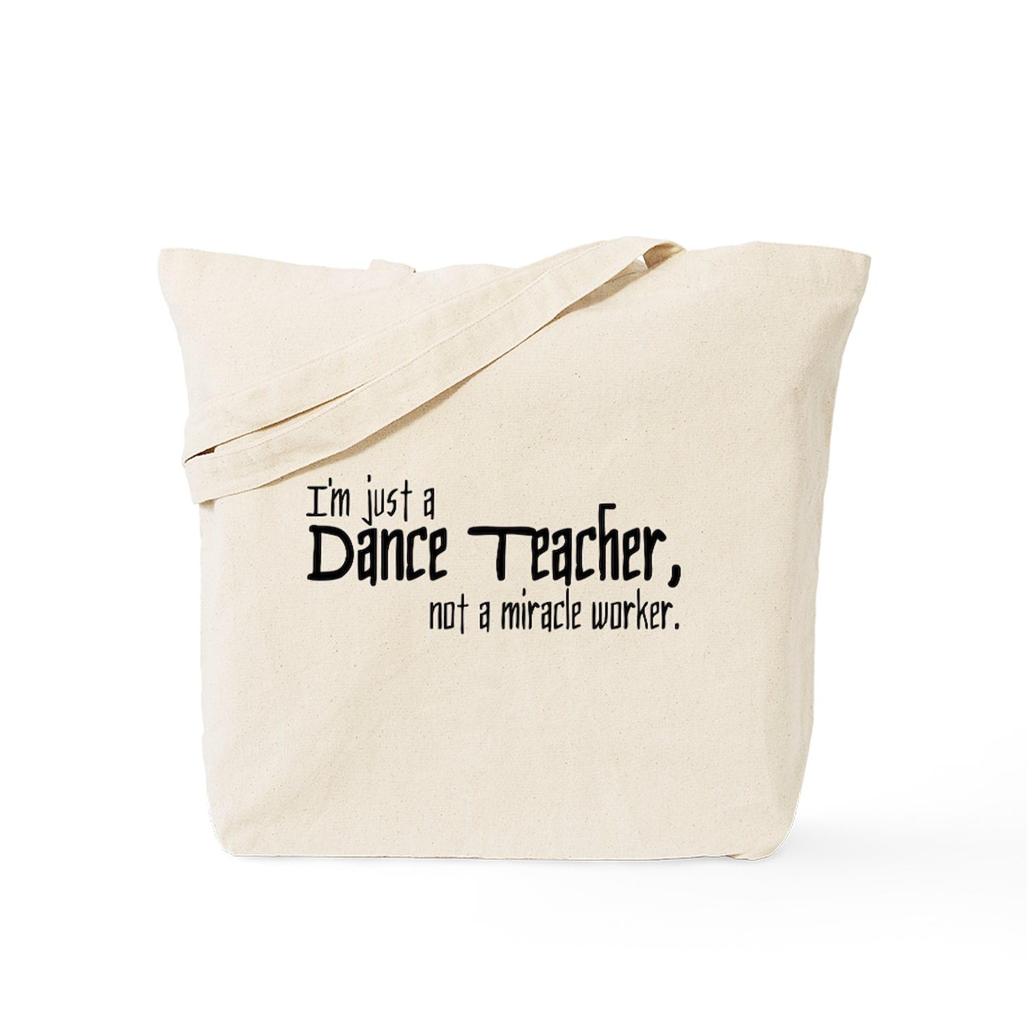 Dance Teacher Tote Bag - Natural Canvas Reusable Shopping Bag for Dance Instructors | Perfect for Dance Classes, Rehearsals & Grocery Shopping
