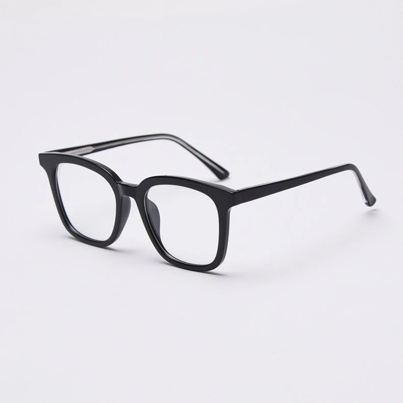 CCspace Unisex Full Rim Square TR90 Titanium Frame Eyeglasses 49863 - Lightweight & Durable Glasses for Work, Reading & Everyday Wear